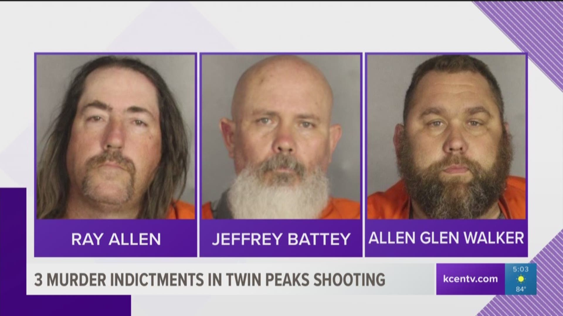 Three bikers were indicted on murder charges stemming from the 2016 Twin Peaks shooting.