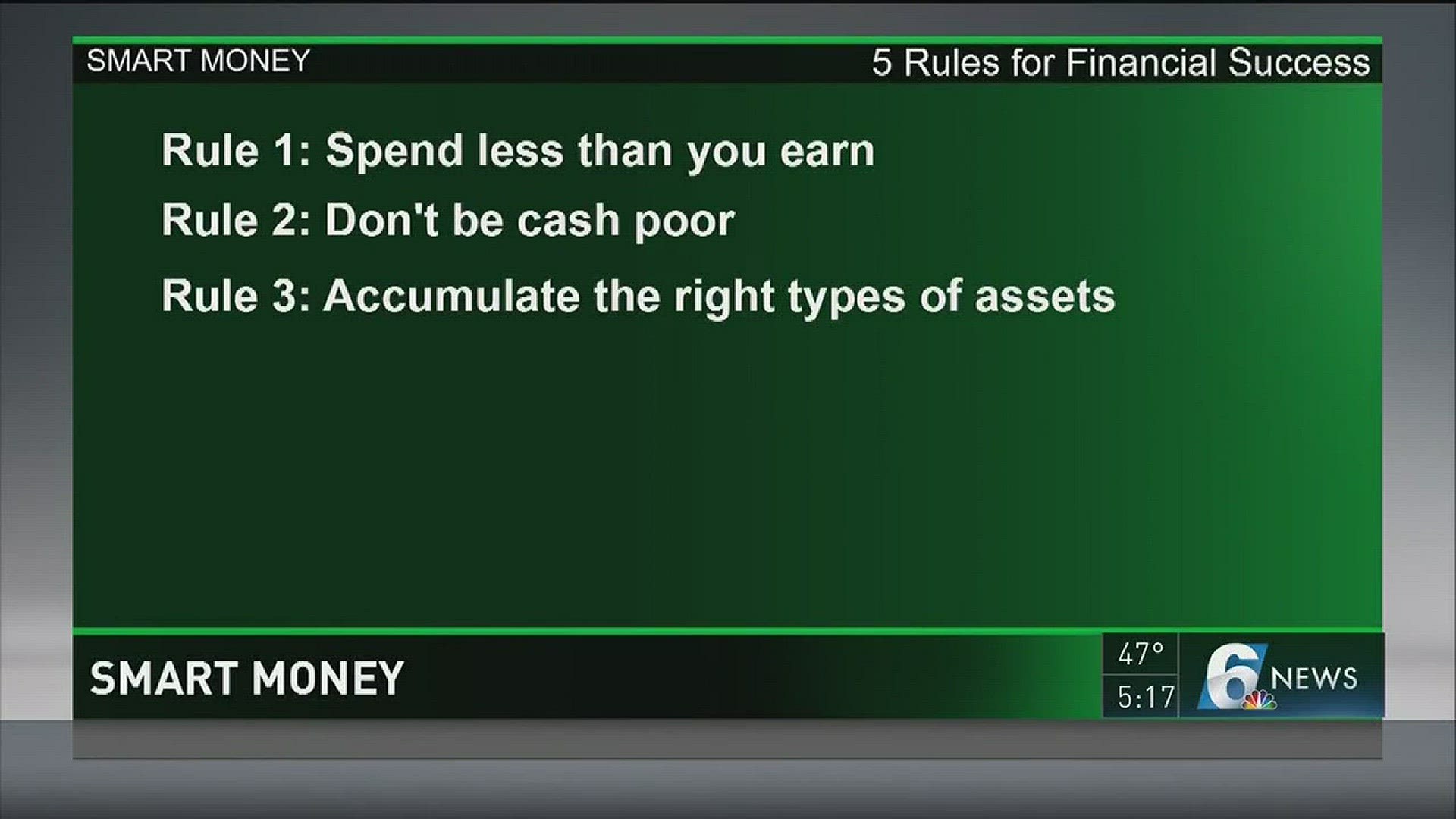 Rules for financial success.