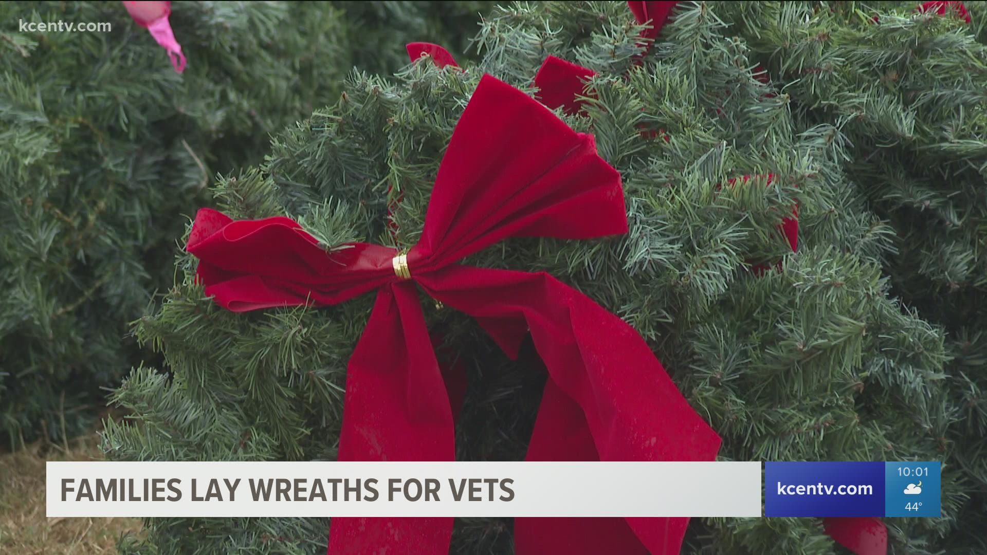 Families and loved ones gathered at the Central Texas State Veterans cemetery for the 13th annual wreath laying.