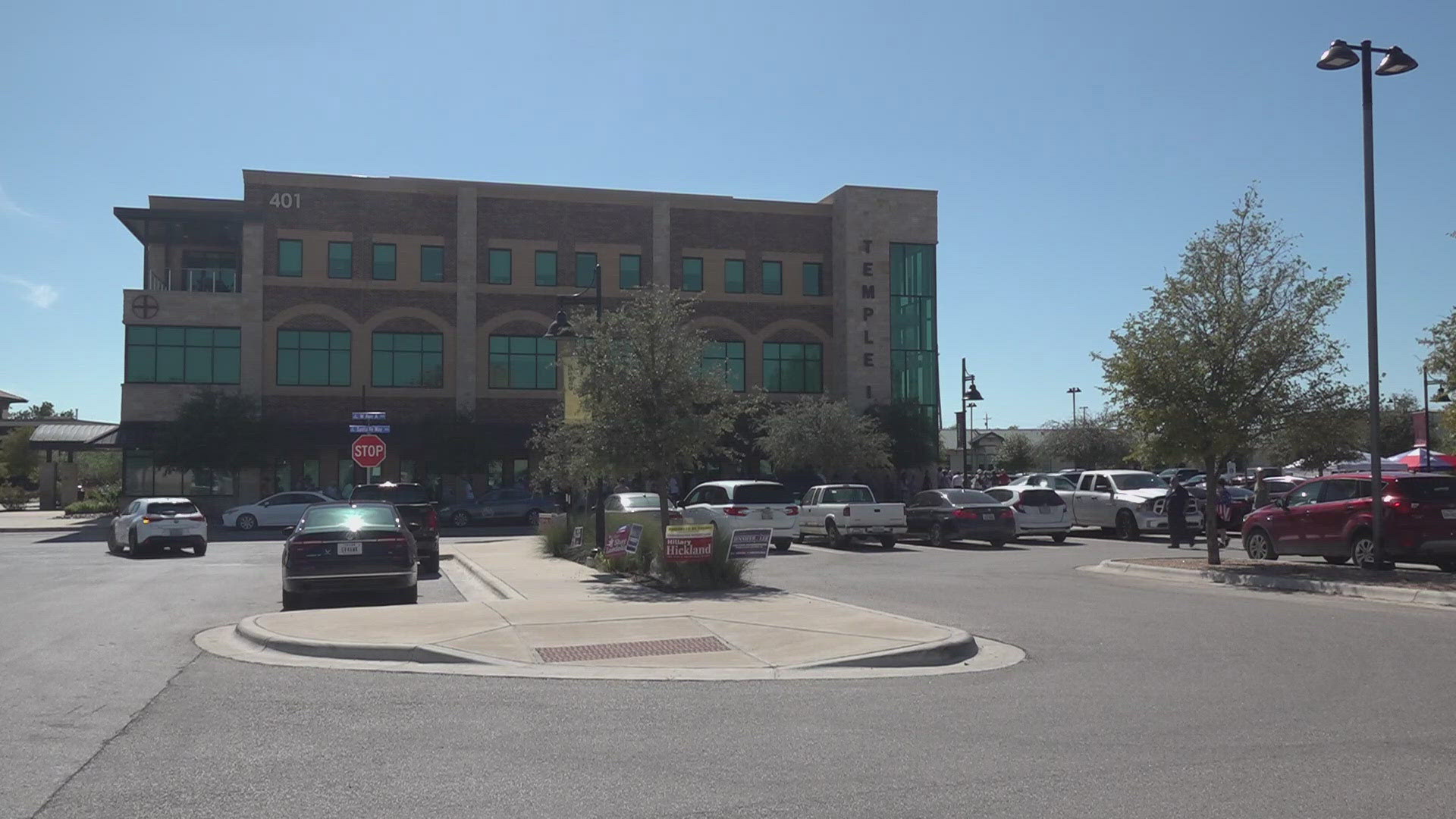 The polls were crowded in Central Texas today.