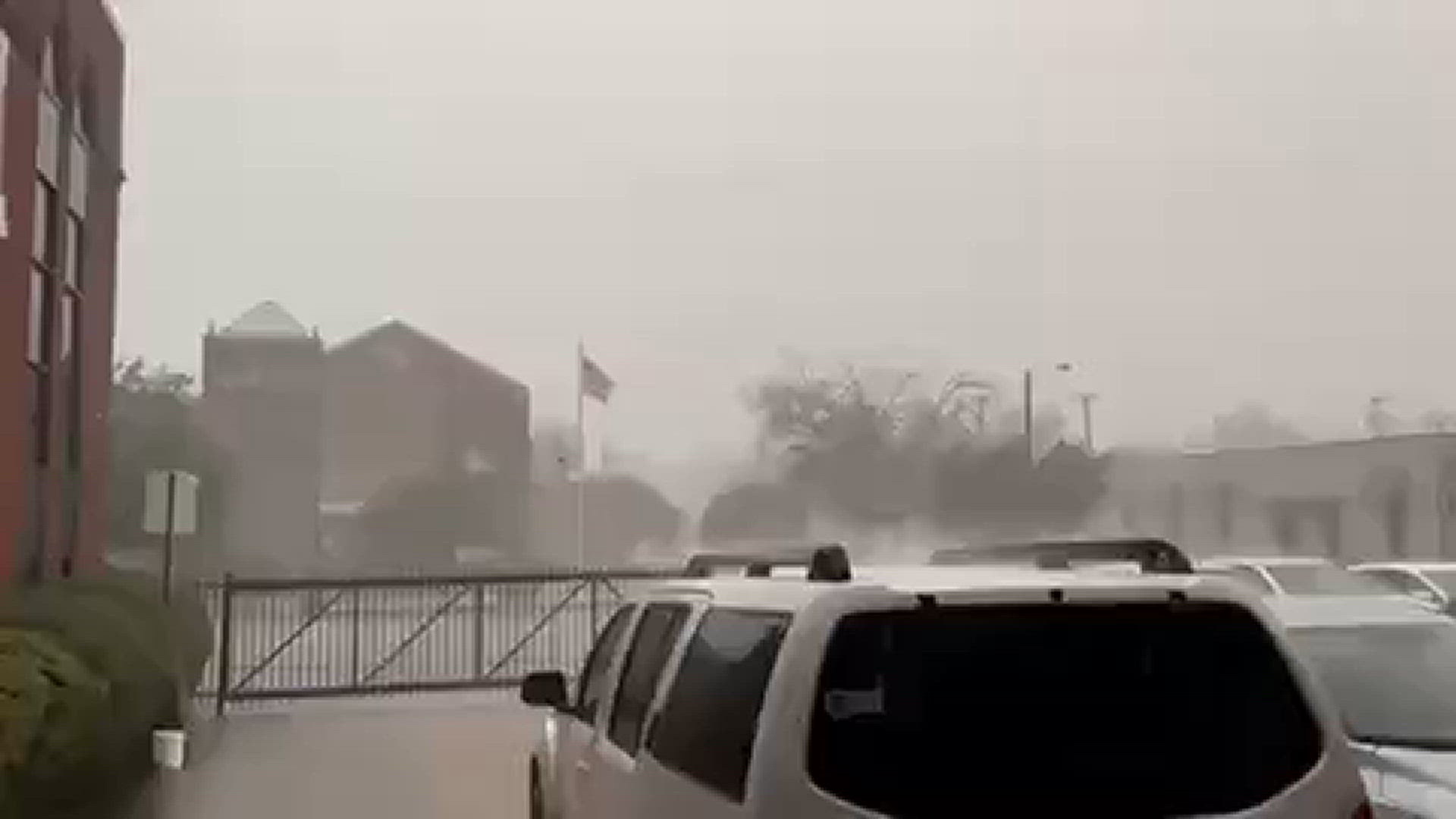 Heavy rain sweeps through downtown Temple on Nov. 7.
Credit: Rocky bridges