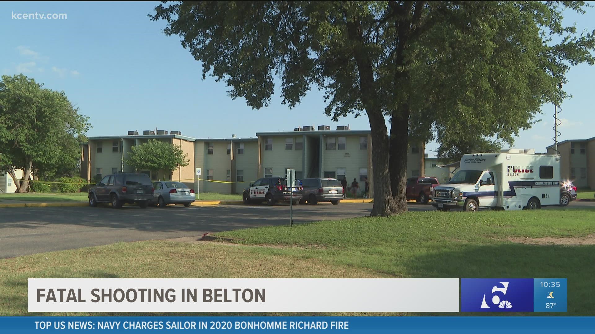 Police are looking for a suspect connected to a murder in Belton earlier today.