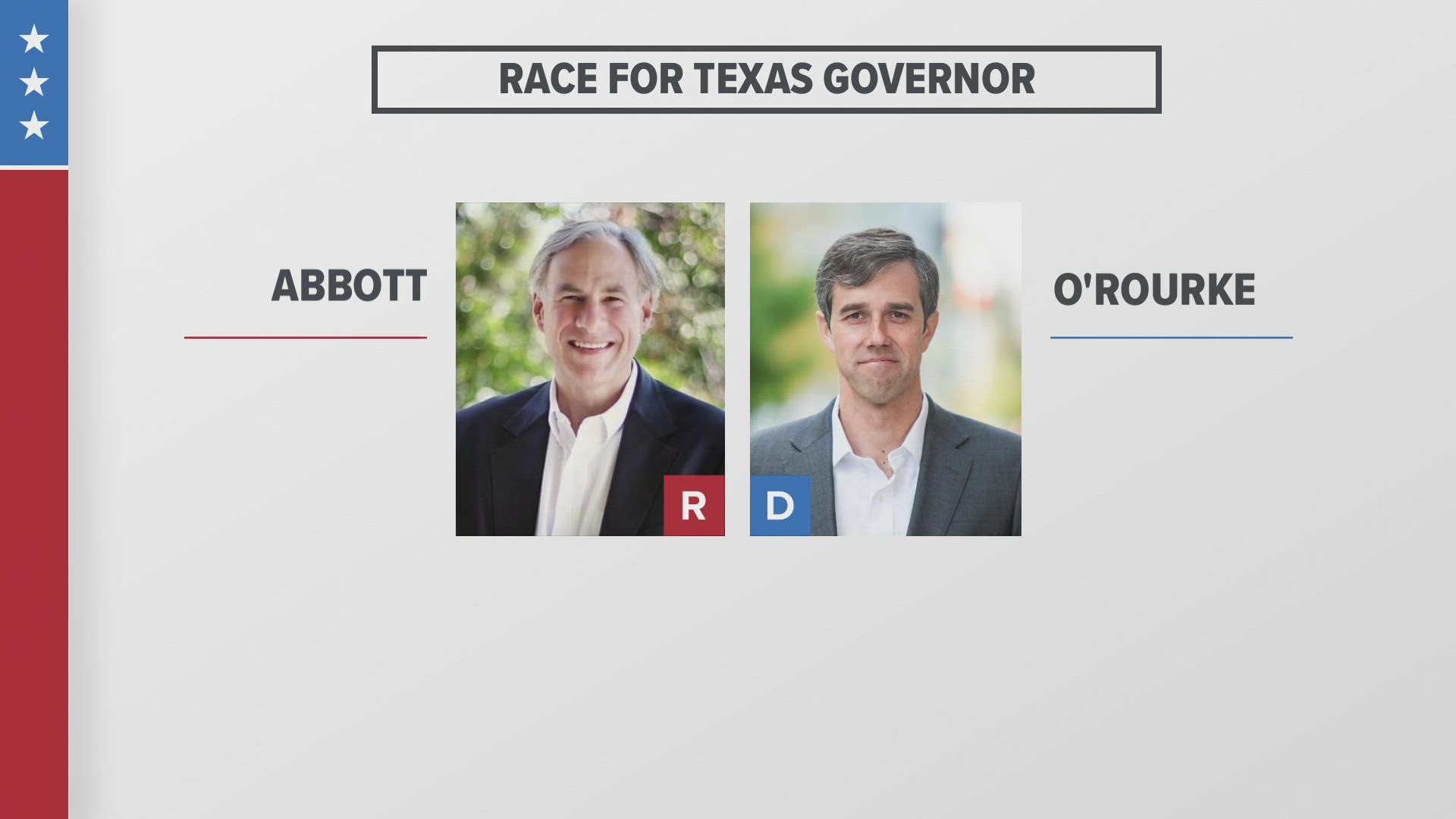 Incumbent Greg Abbott takes nomination for the republican party and Beto O'Rourke gets nomination for democratic party.