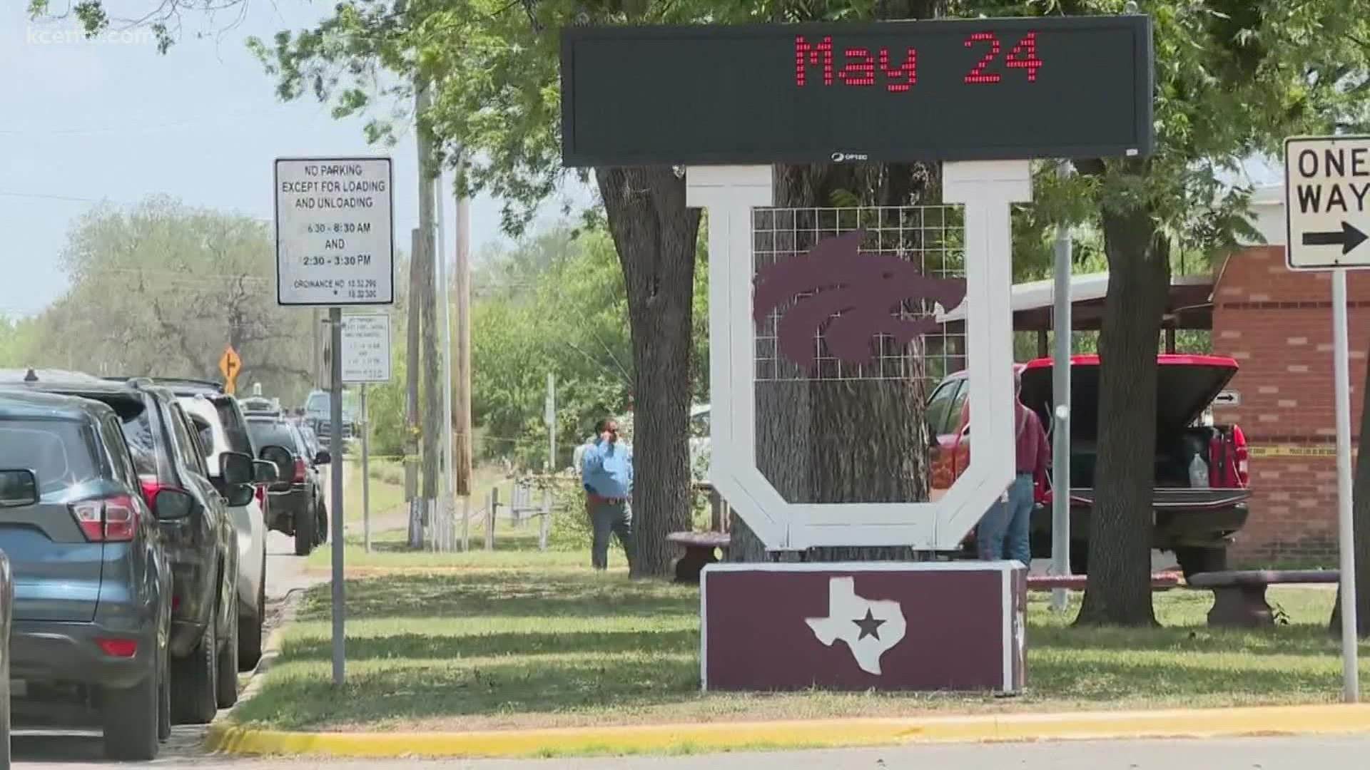 The 'active shooter' was reported shortly after noon at the school in Uvalde, which is about 80 miles west of San Antonio.