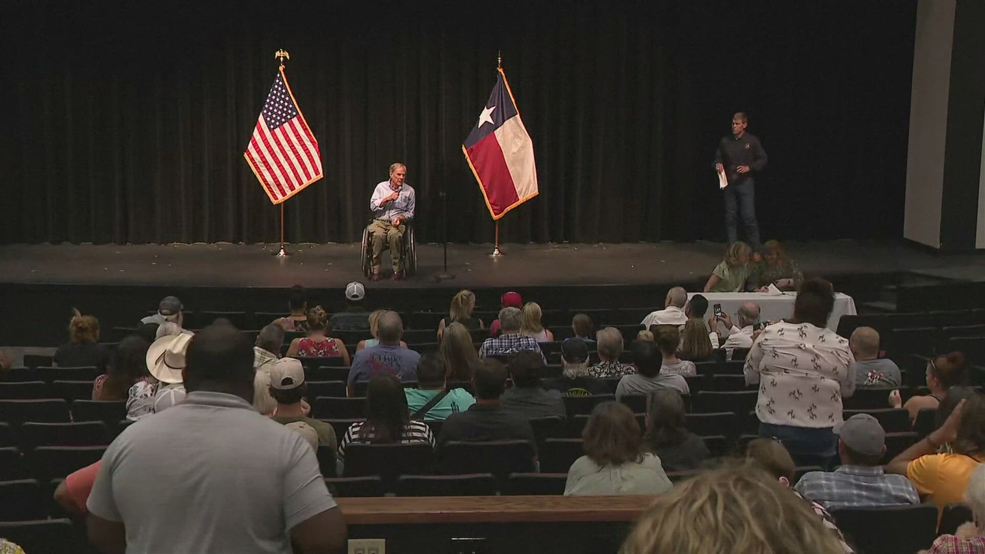 This marks the second time Gov. Abbott has personally delivered checks to survivors of July's devastating floods. 