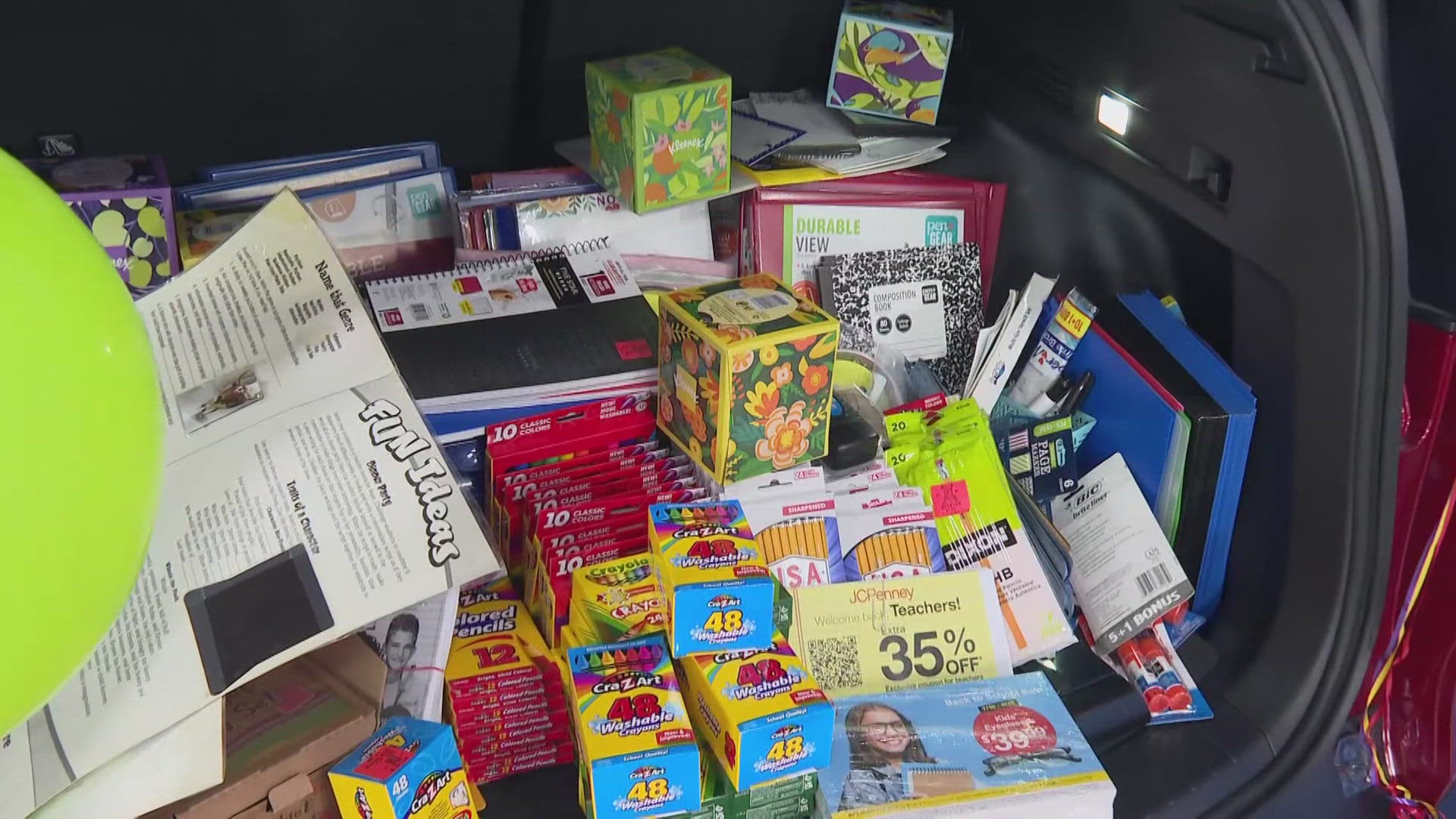 6 News helped gather school supplies for teachers at drop-off locations around Central Texas on Aug. 8.