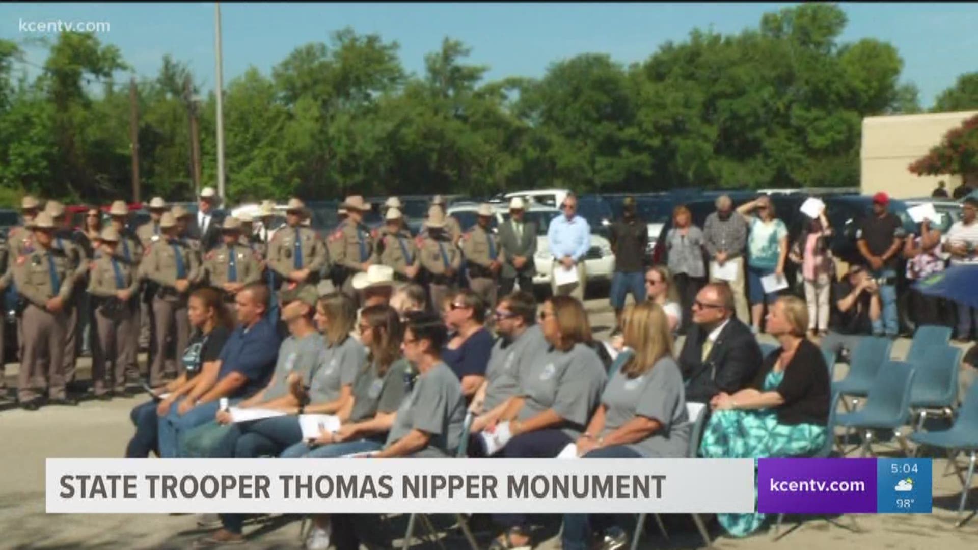 A Texas State Trooper killed in the line of duty, was remembered in Temple with a monument to honor his memory. 