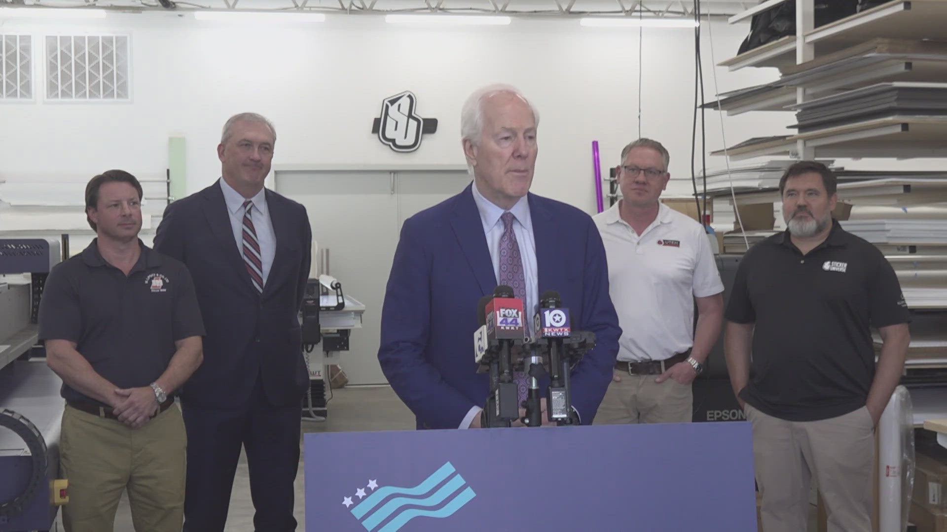 Cornyn stopped in Central Texas to speak with small business owners on the impact of the 2018 Tax Cuts and Jobs Act.