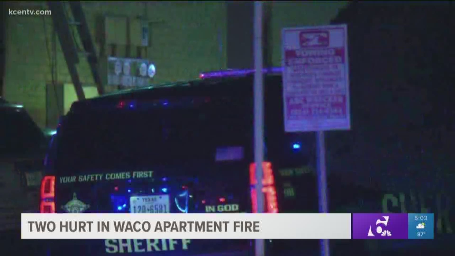 Two people are recovering after being injured in a fire in Waco. 