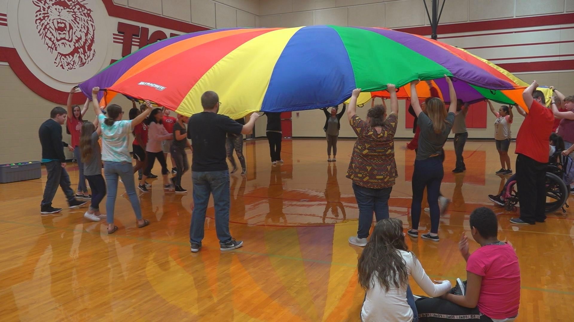 Students at Belton High School team up with their special needs classmates for their Partners PE program.
