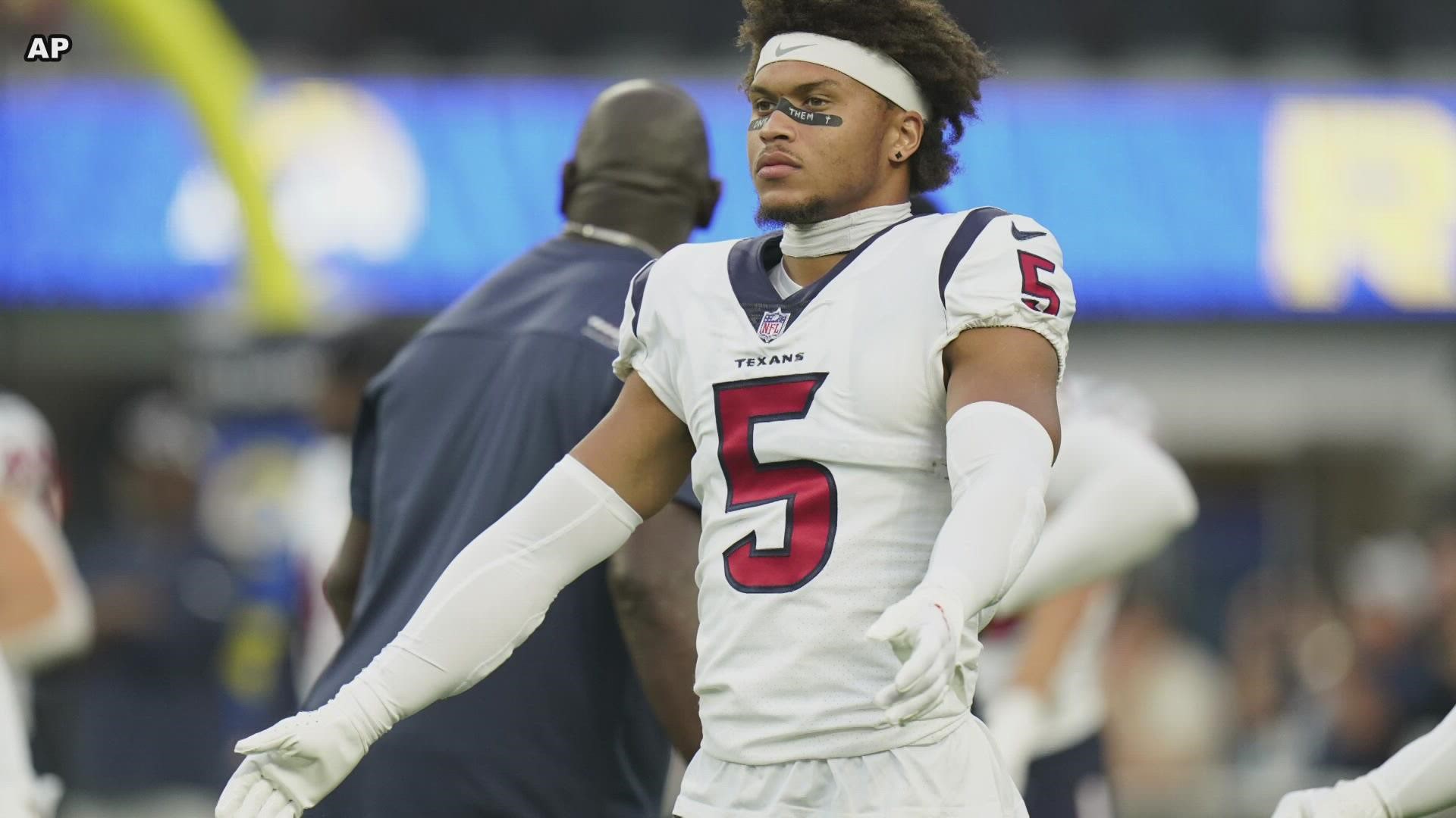 Texans training camp: Jalen Pitre on JUGS machine before interview