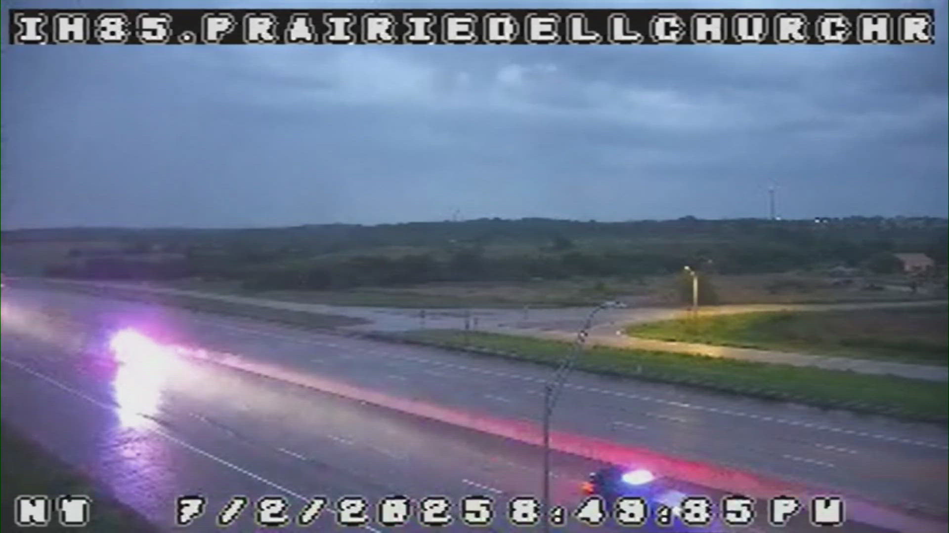 Officials say the pursuit reached speeds of over 100 mph.