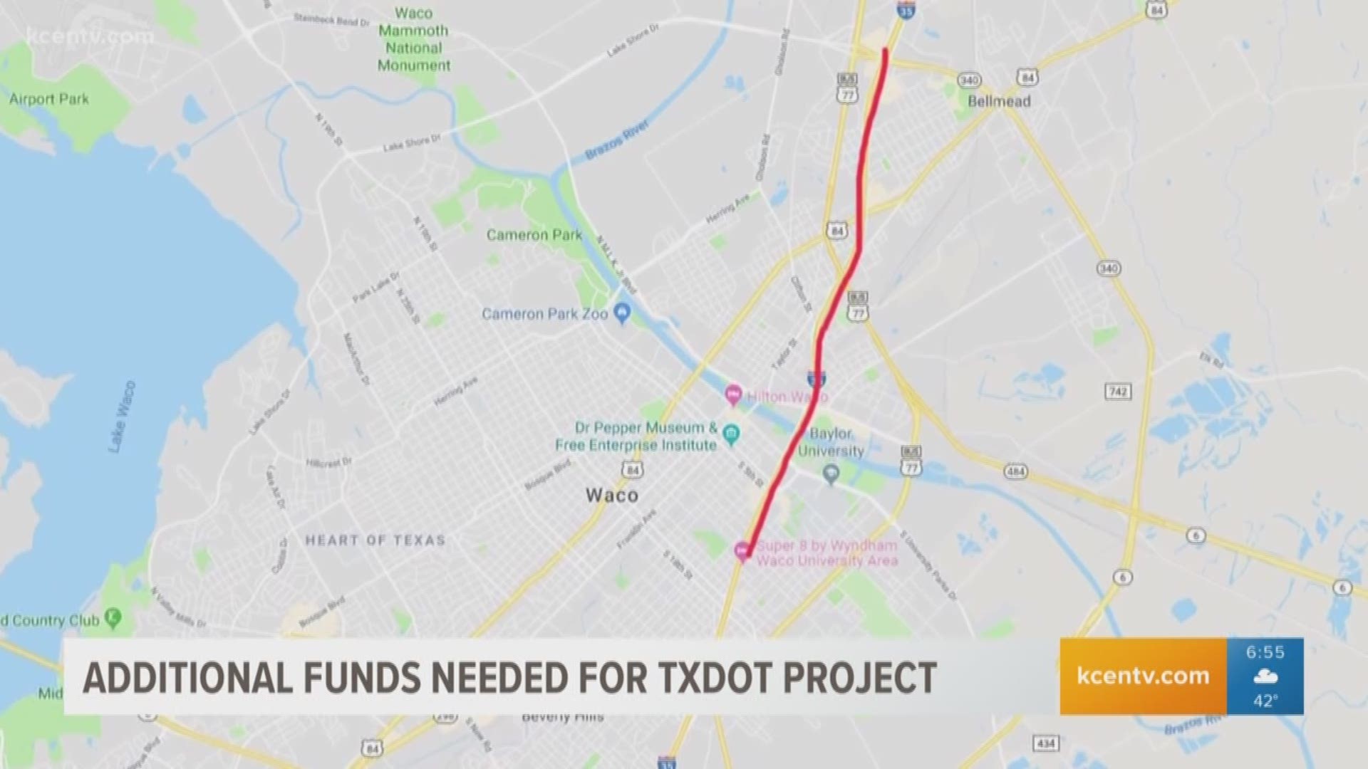 The City of Waco's MPO Policy Board will consider approving an additional $8 million from TxDOT for a $341 million project expected to begin in the coming weeks.