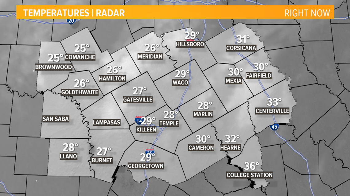 Central Texas Forecast Sunshine brings warmer weather after snowfall