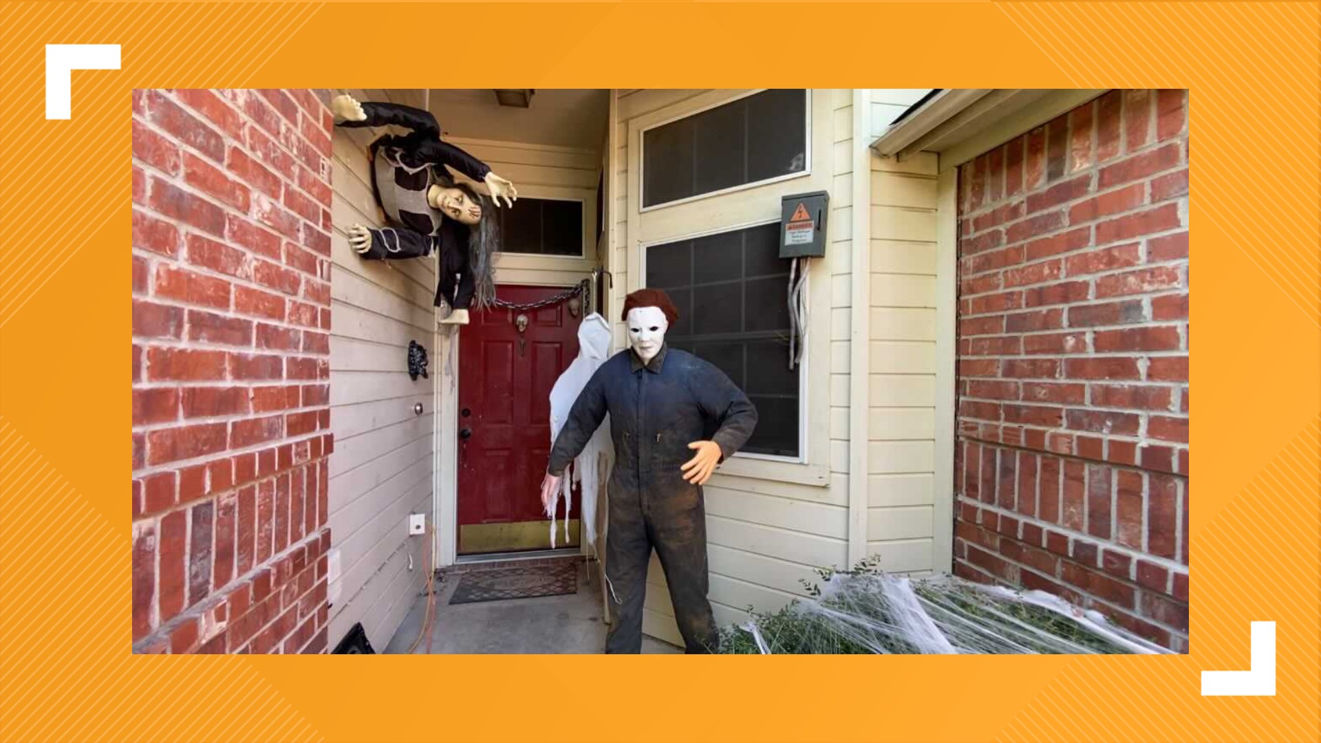 Homeowner Andre Morales is looking to spark joy with scary decorations all over his front yard this Halloween.
