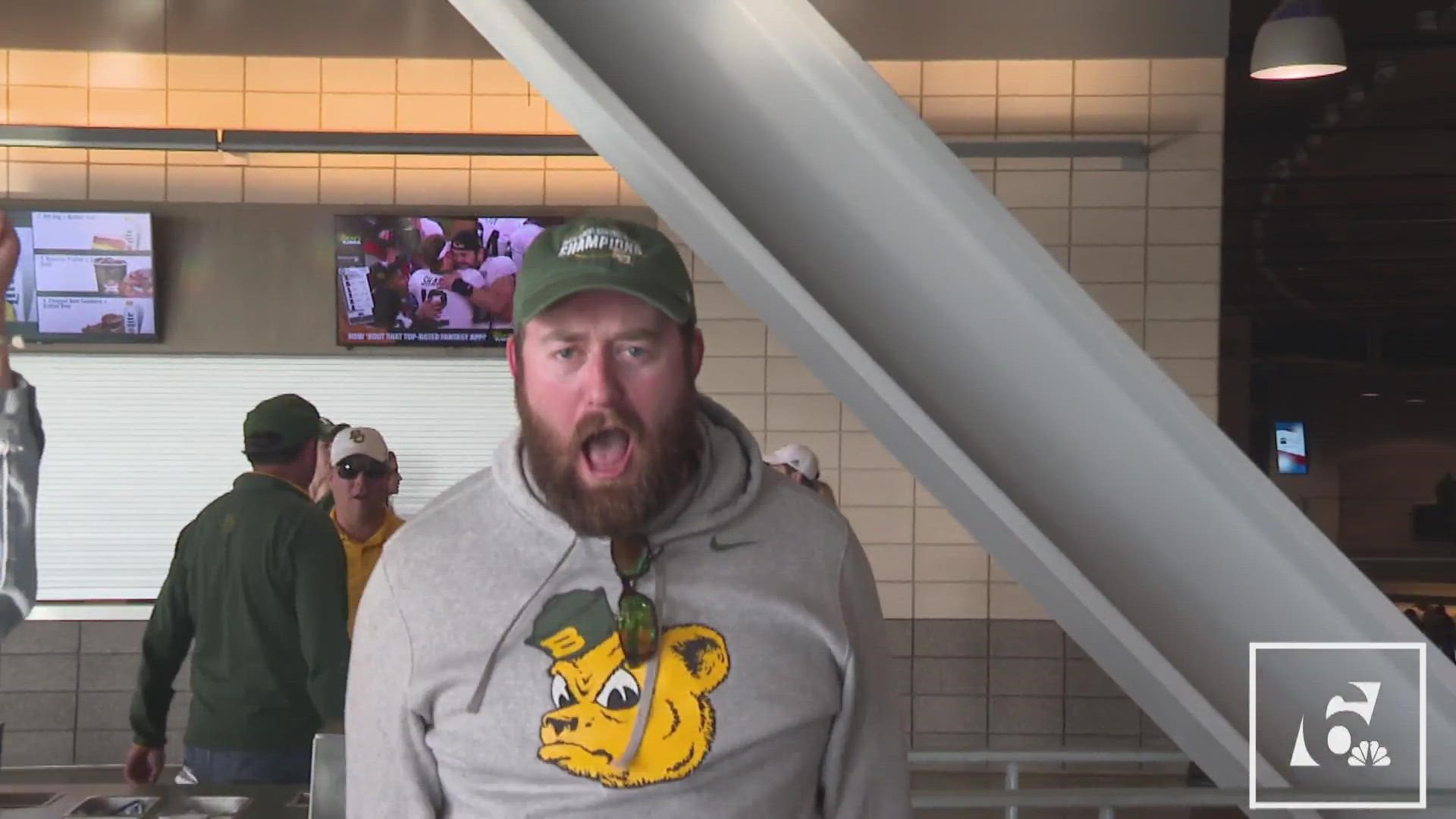 Baylor fans are excited after the Bears win over Oklahoma State