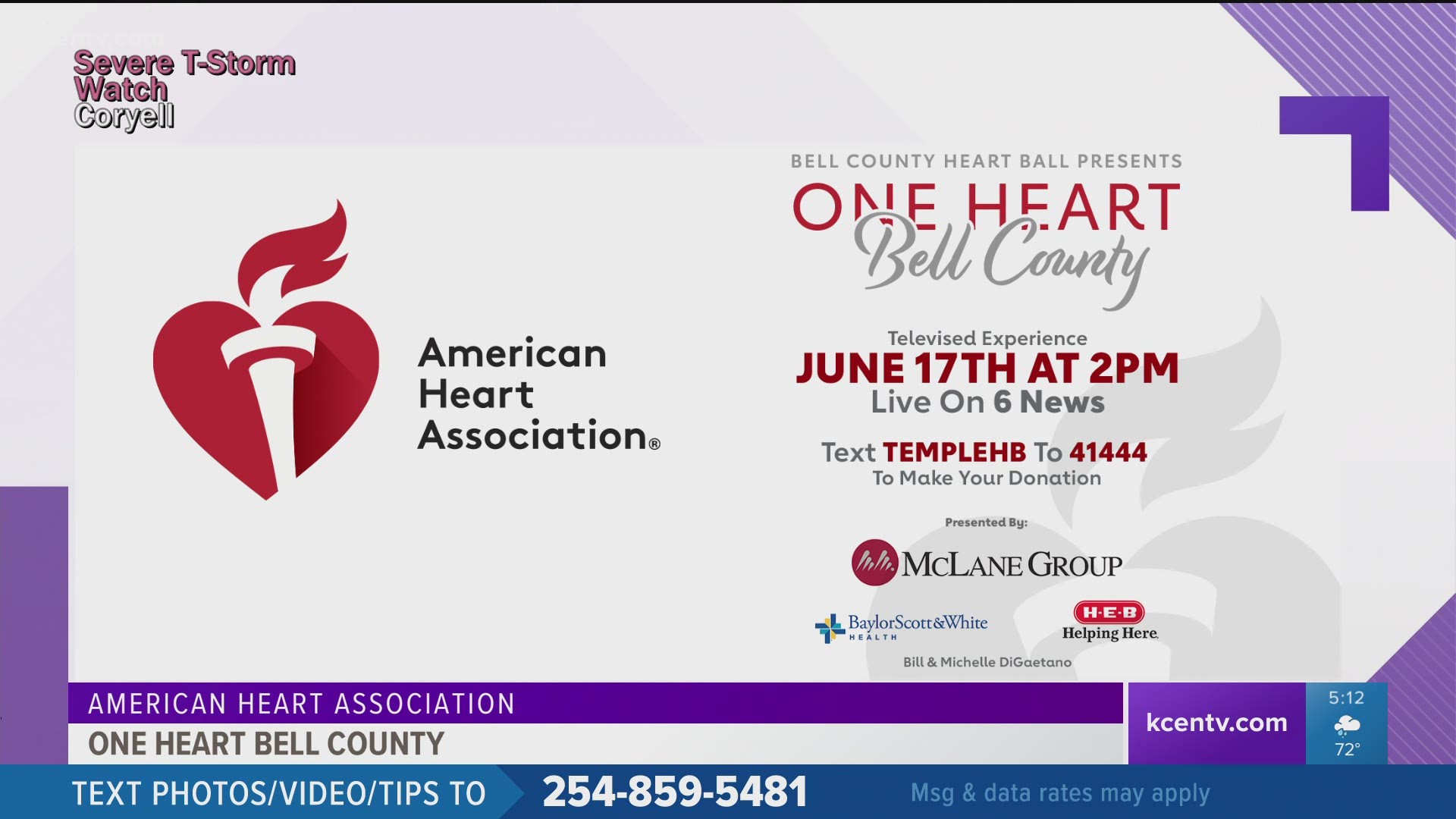 Due to COVID-19, the American Heart Association decided to hold a virtual fundraiser. Join us and help raise money toward their cause on June 17 starting at 2 p.m.