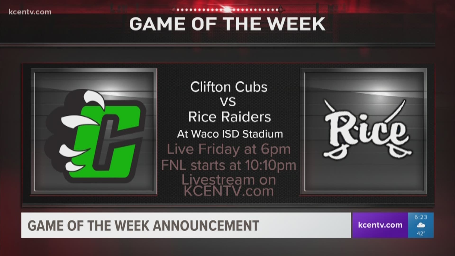 FNL Playoffs Week One: Game of the Week Announcement