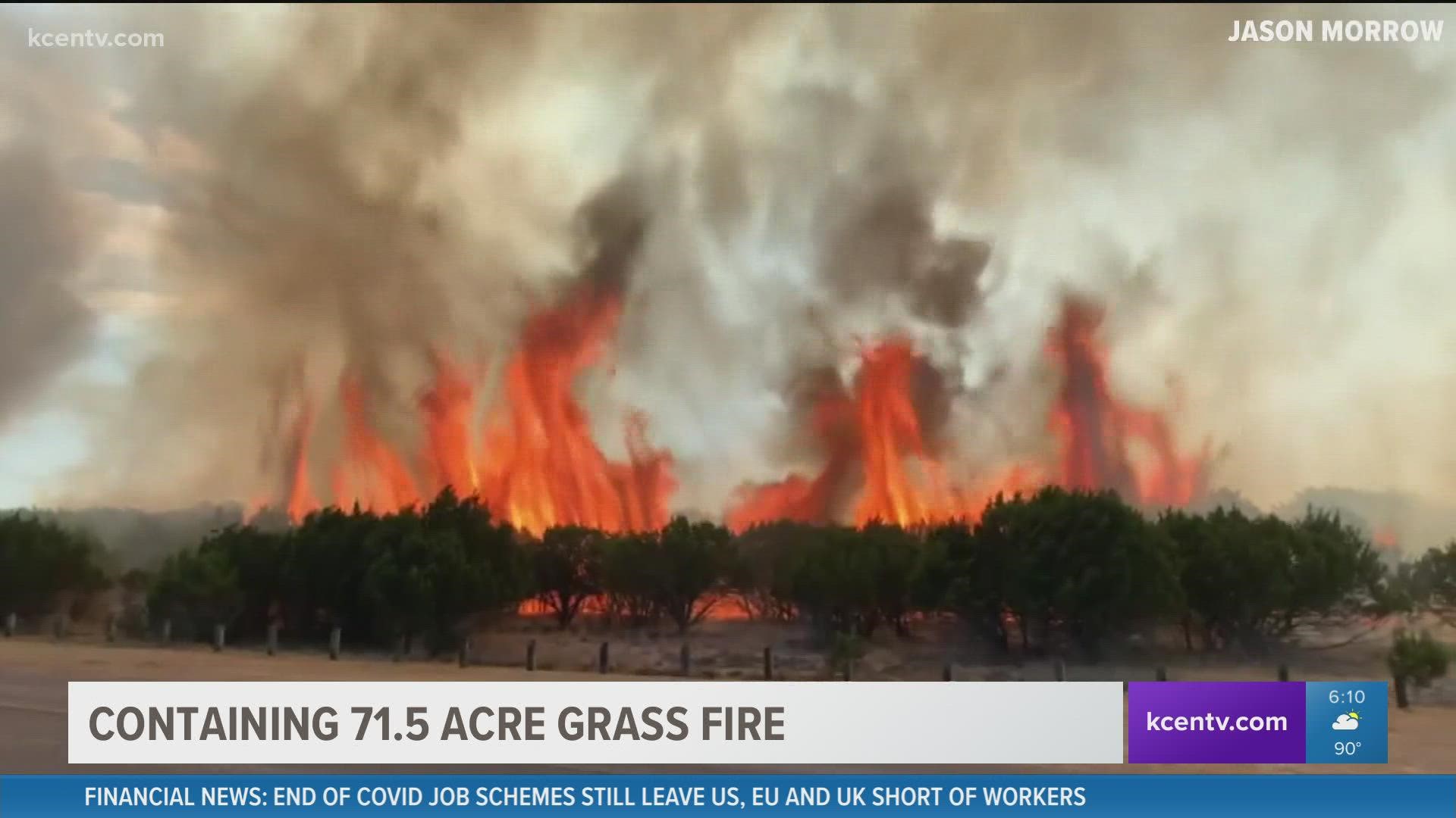 The 72-acre fire reached some area residents' backyards.