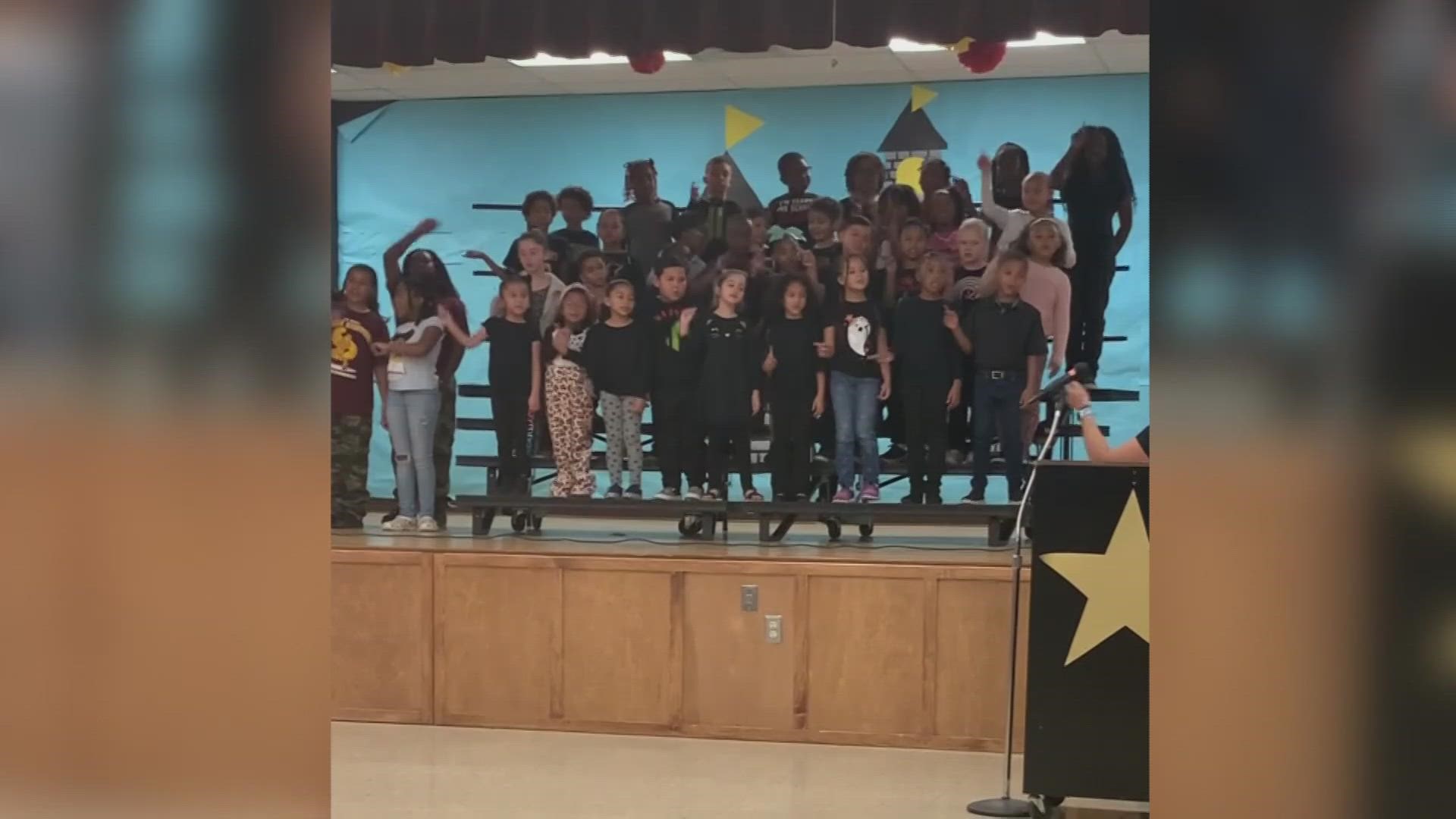 Texas Today anchor Jasmin Caldwell was a guest speaker at Hay Branch Elementary School Black History Month Program.