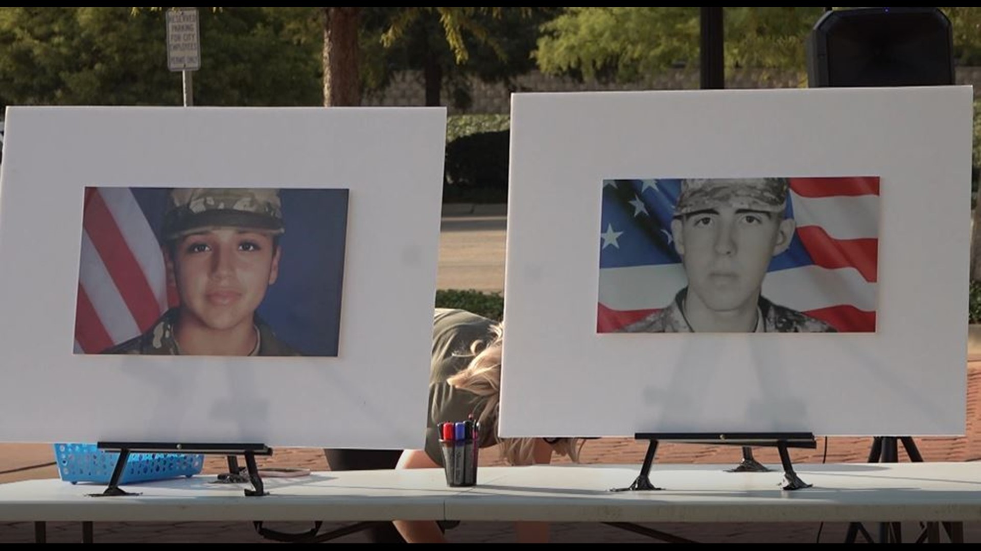 Central Texans gathered at Temple City Hall Sunday to honor the two Fort Hood soldiers.