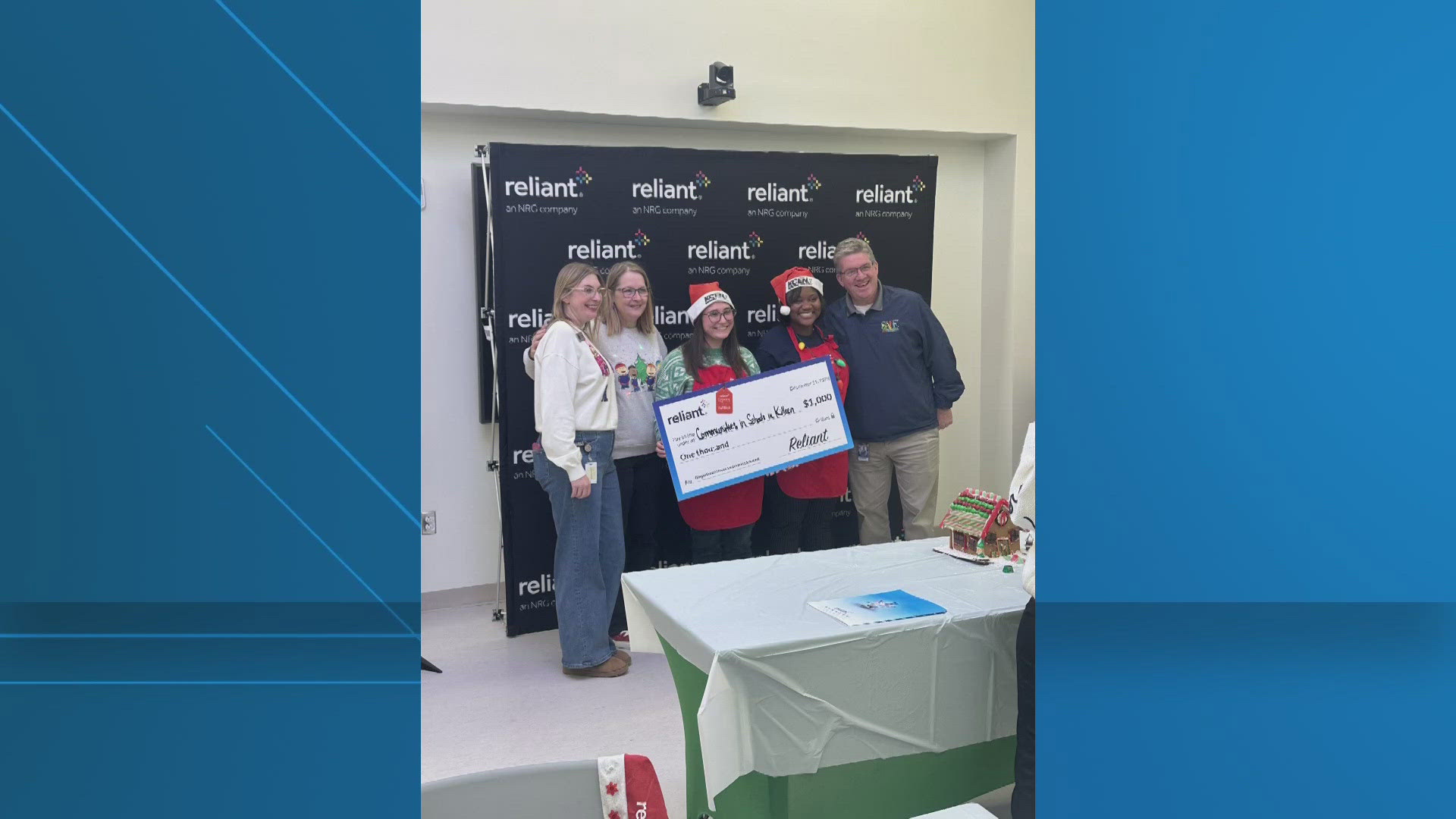 Their gingerbread house design was so good that it won a total of $1500 for communities in schools of greater Central Texas, located in Killeen!