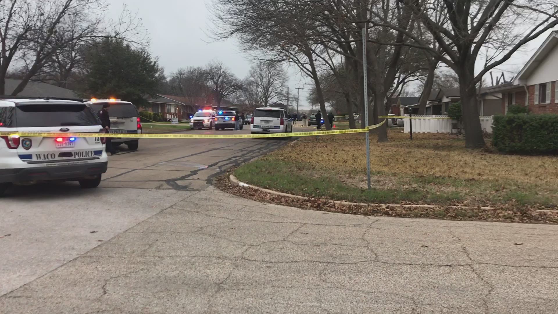 Police investigation after a shooting near Mountain View Elementary School in Waco.