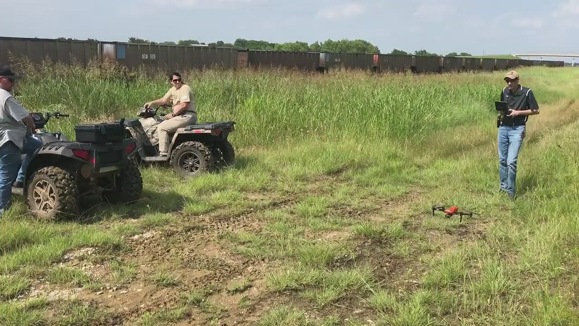 McLennan County sheriffs deputies use a drone and ATVs to look for additional evidence.
Credit: McLennan County Sheriff Department