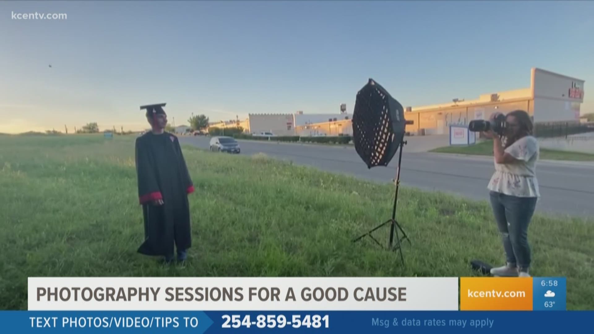 Local photographer teams up with small business to give back to one graduating senior.