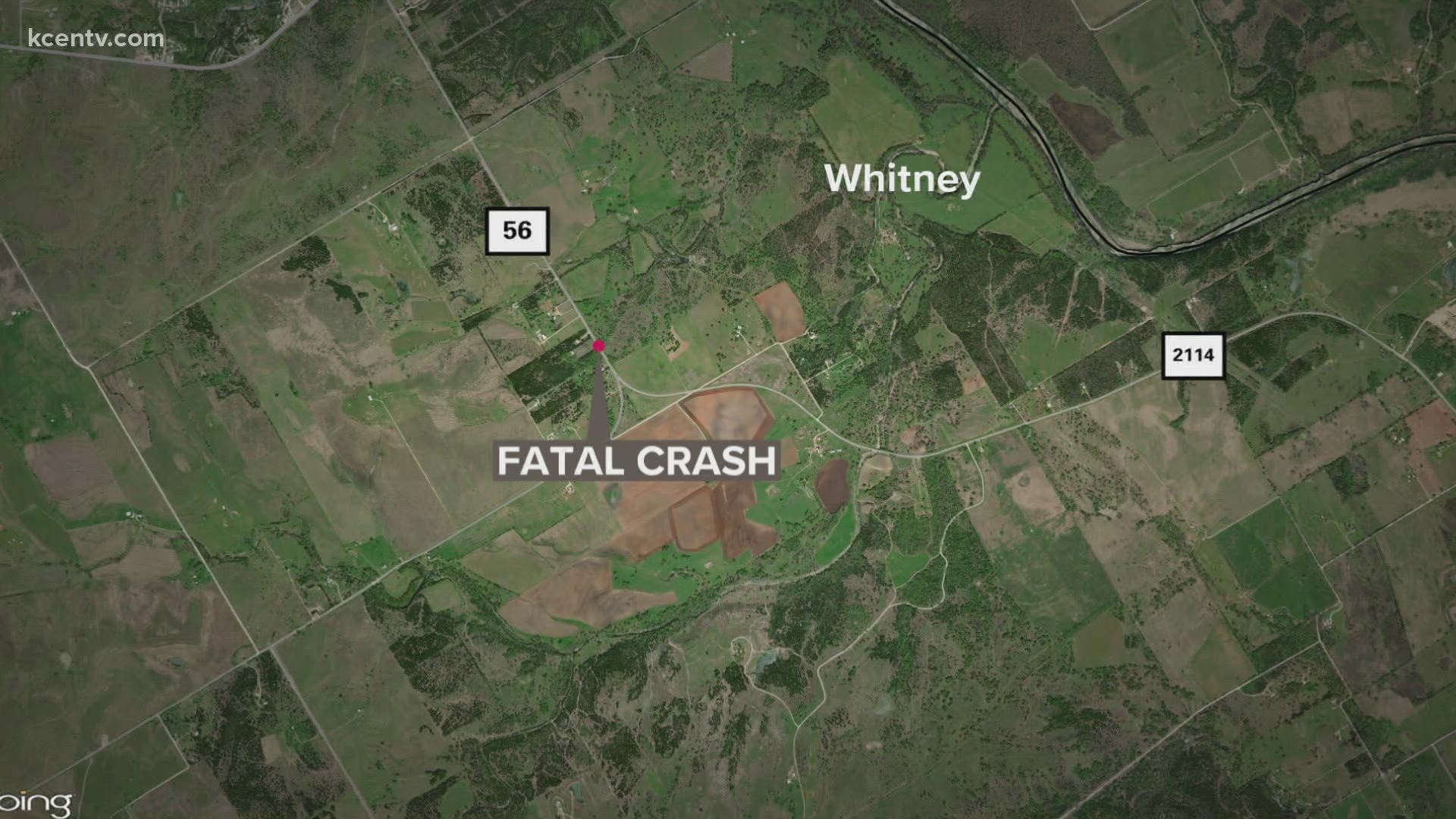 The Texas Department of Public Safety said the crash occurred on FM 56 near FM 2114 in Whitney, Texas around 9:20 p.m.
