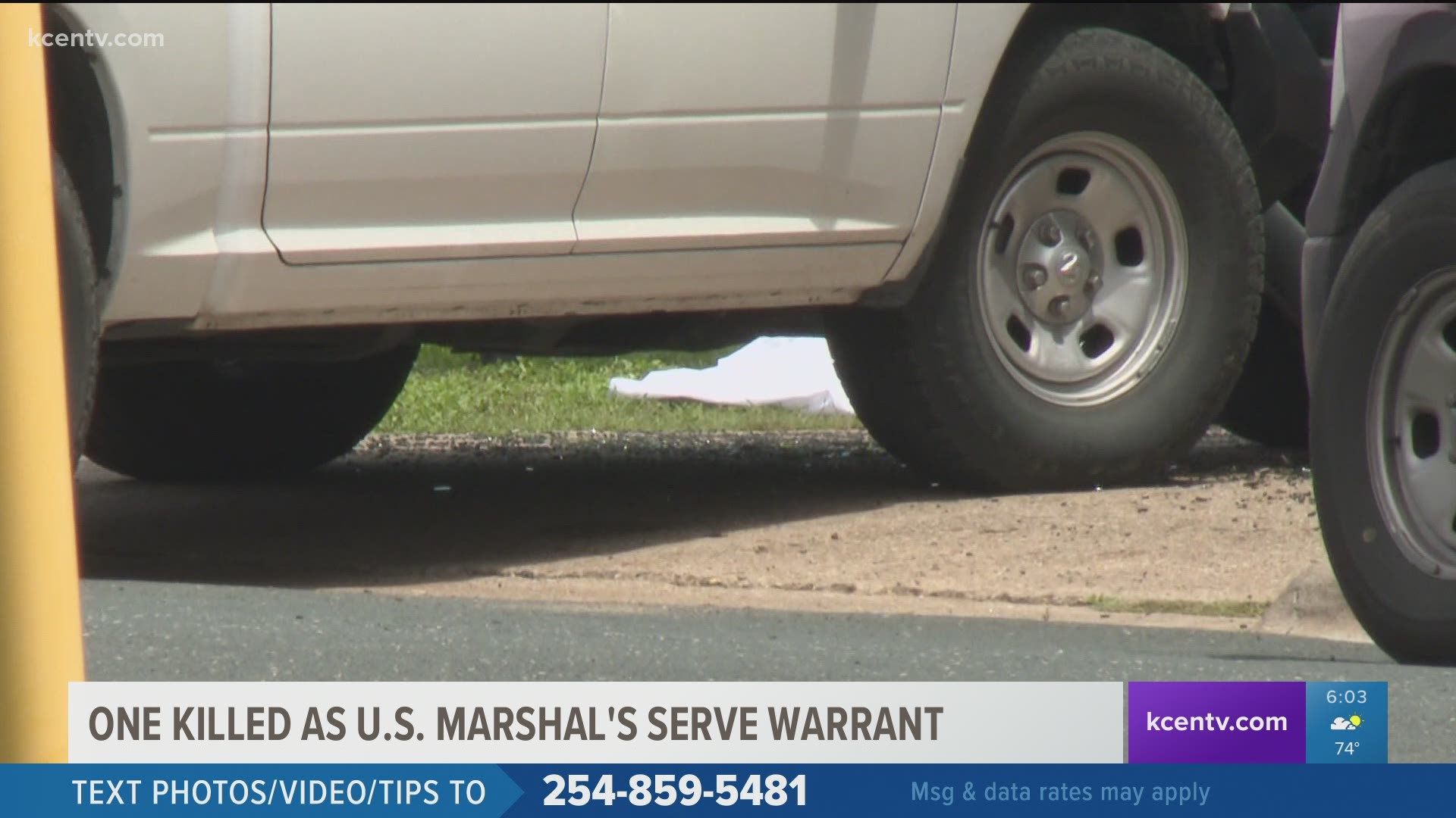 A spokeswoman for Killeen police said shots were fired as U.S. Marshals were attempting to serve a federal arrest warrant
