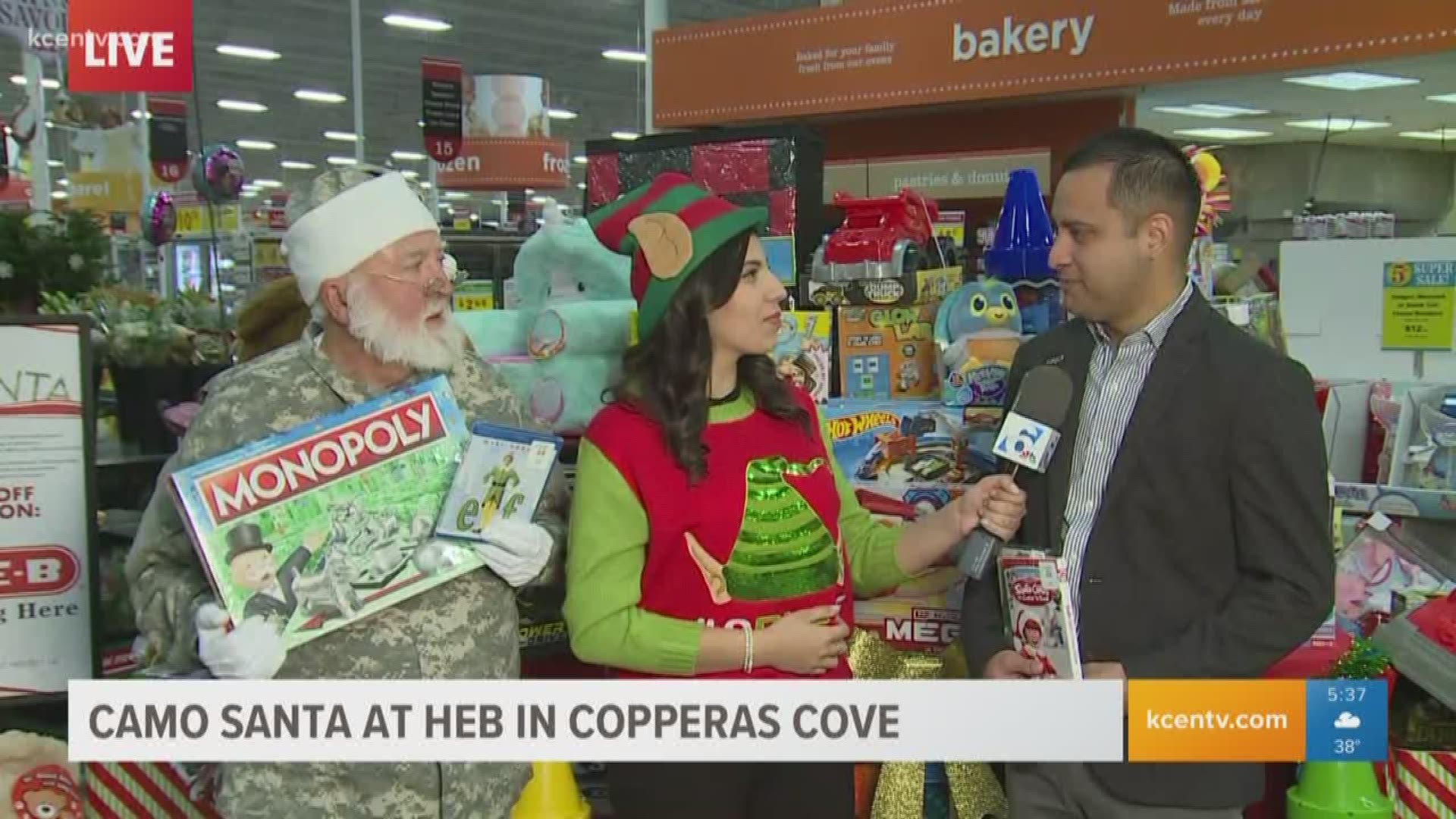 Day one of the Camo Santa toy drive at the HEB in Copperas Cove