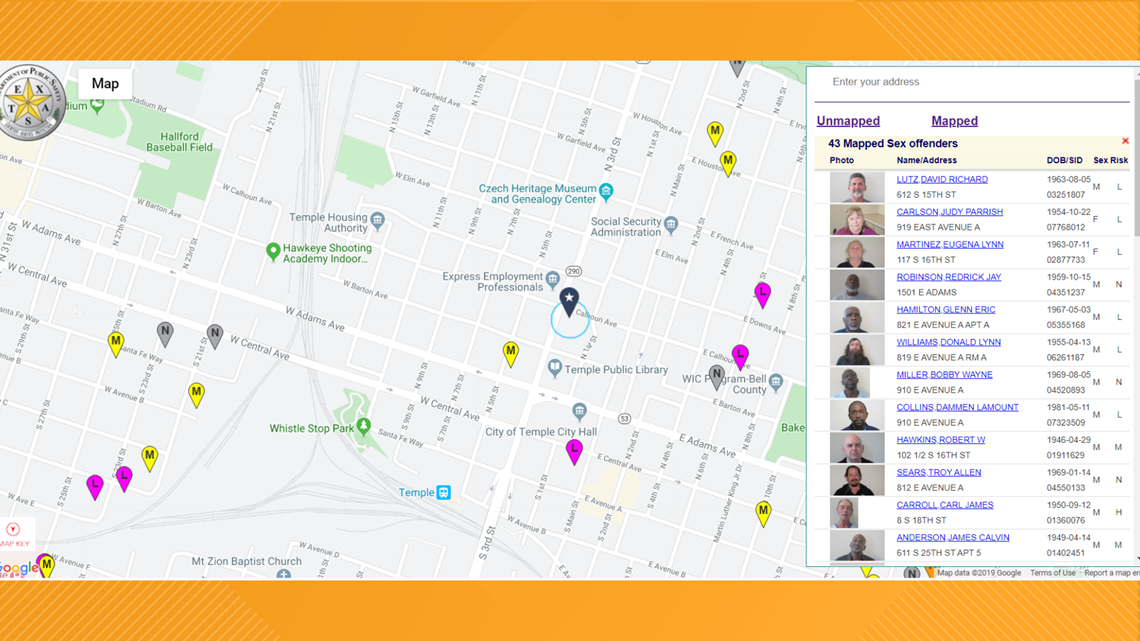 Maps Heres Where Some Registered Sex Offenders Live In General Areas