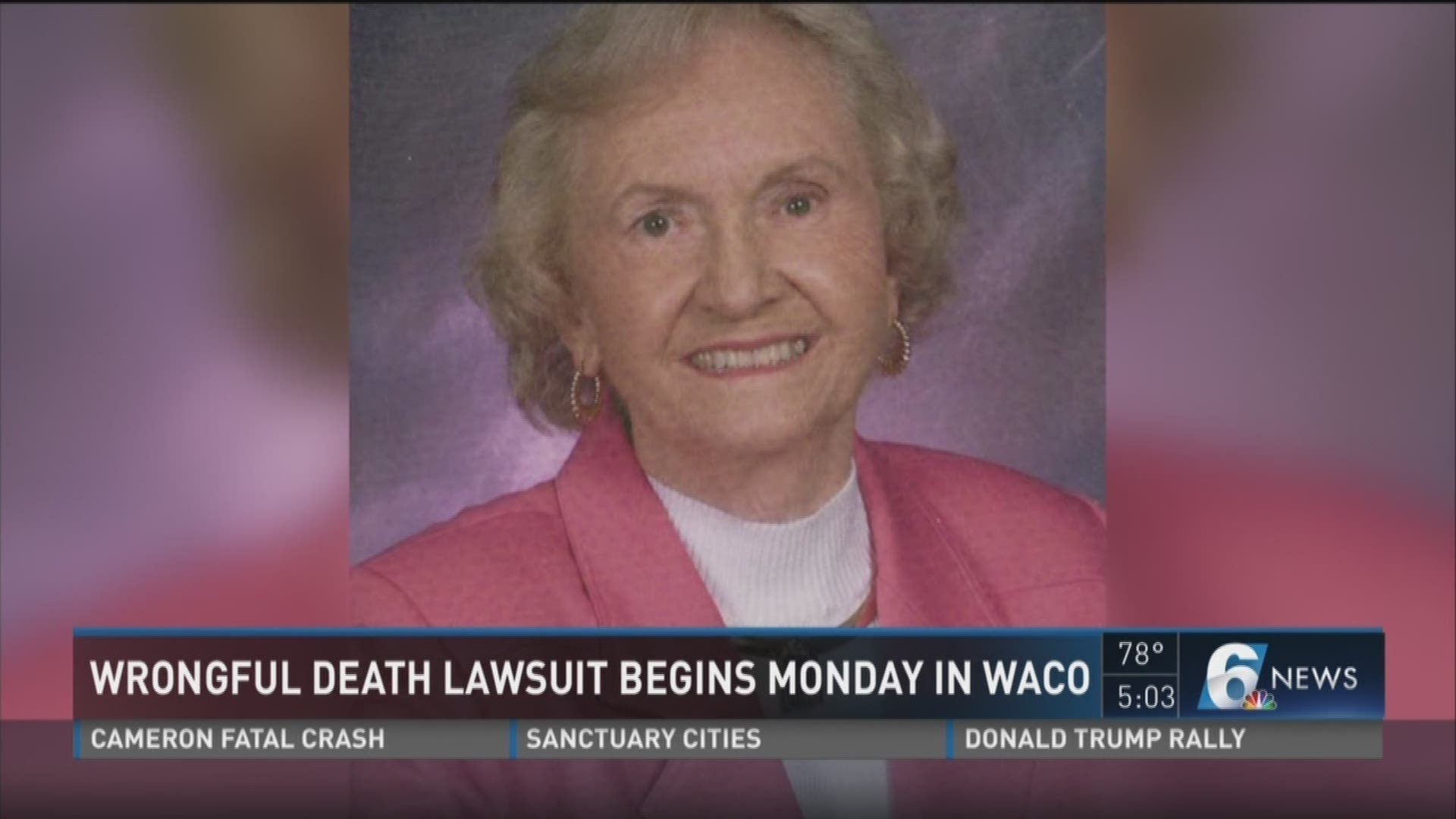 The family of an elderly Waco woman blames her home-care provider for her death. 