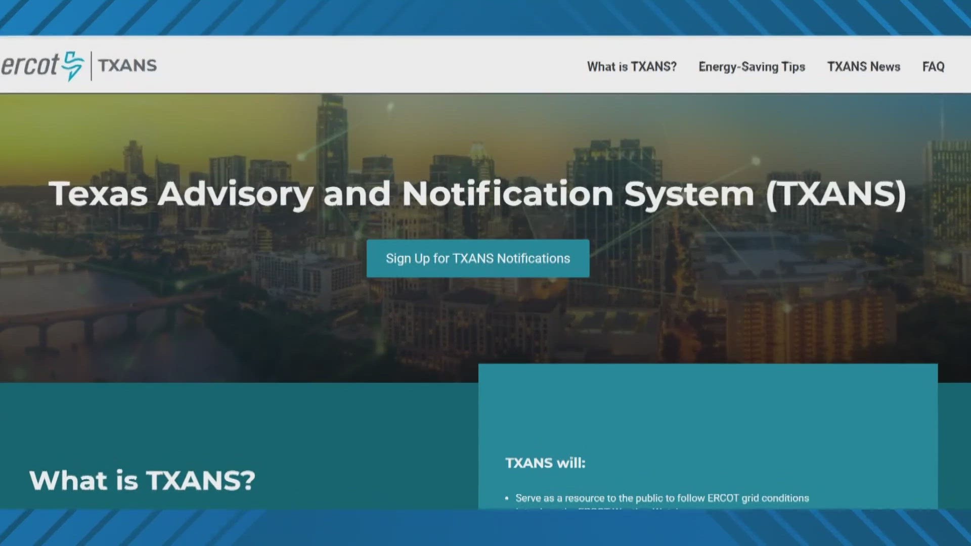 On Wednesday, the state's power operator launched a new messaging system called TXAN to keep Texans up-to-date on the power grid.