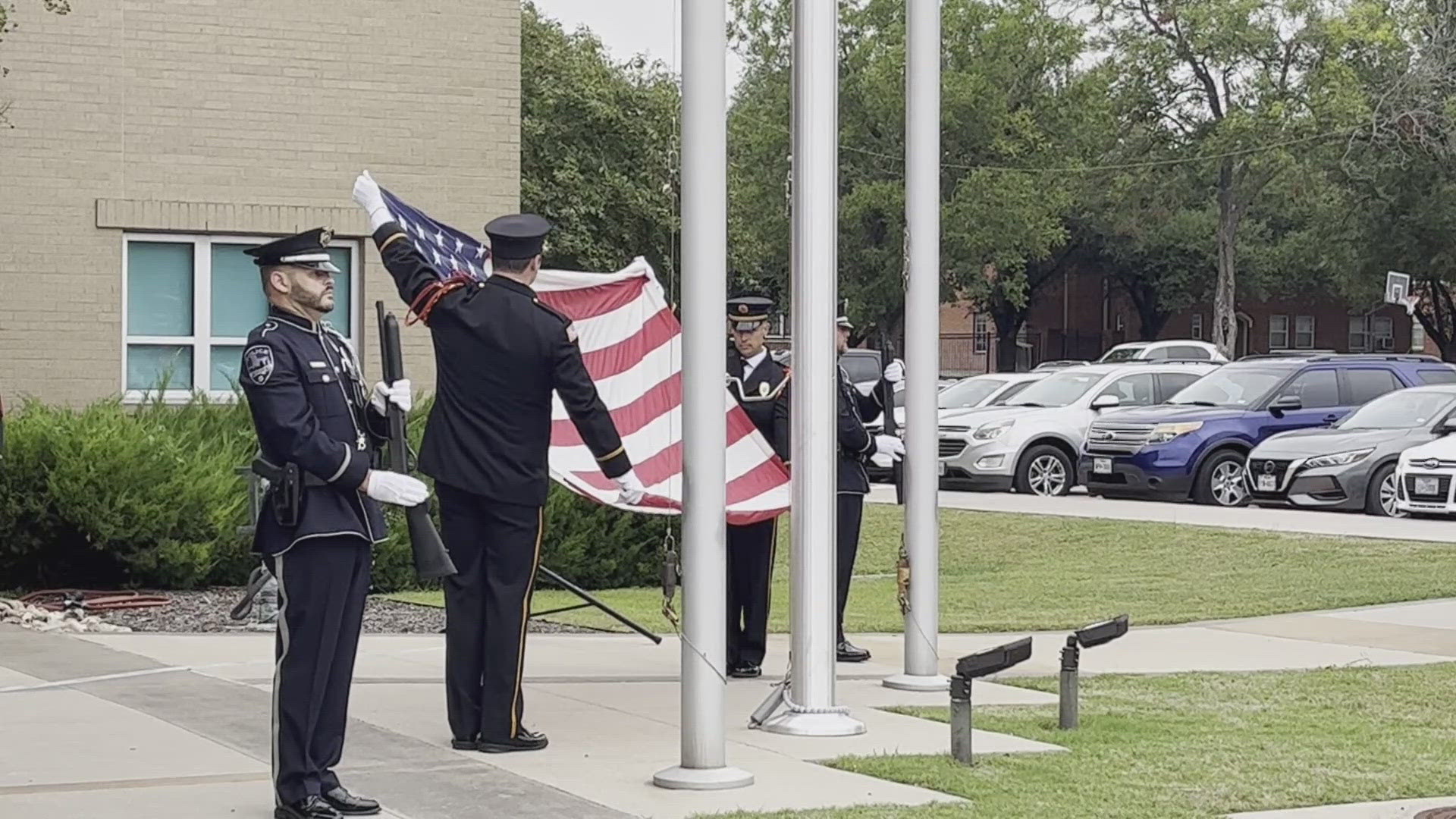 Midway High School and Temple Fire and Rescue were among those who gathered to commemorate the lives lost on Sept. 11, 2001.