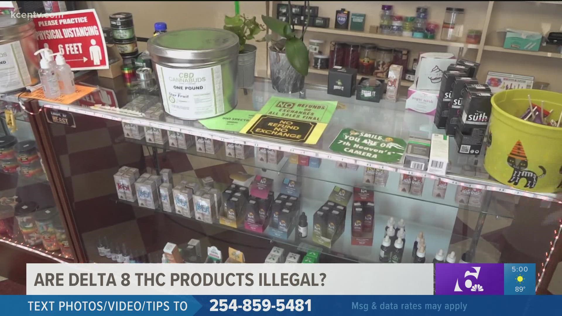 State law allows for hemp products to be sold if they have less than .3% Delta 9 THC, but Delta 8 THC has a slightly different structure.