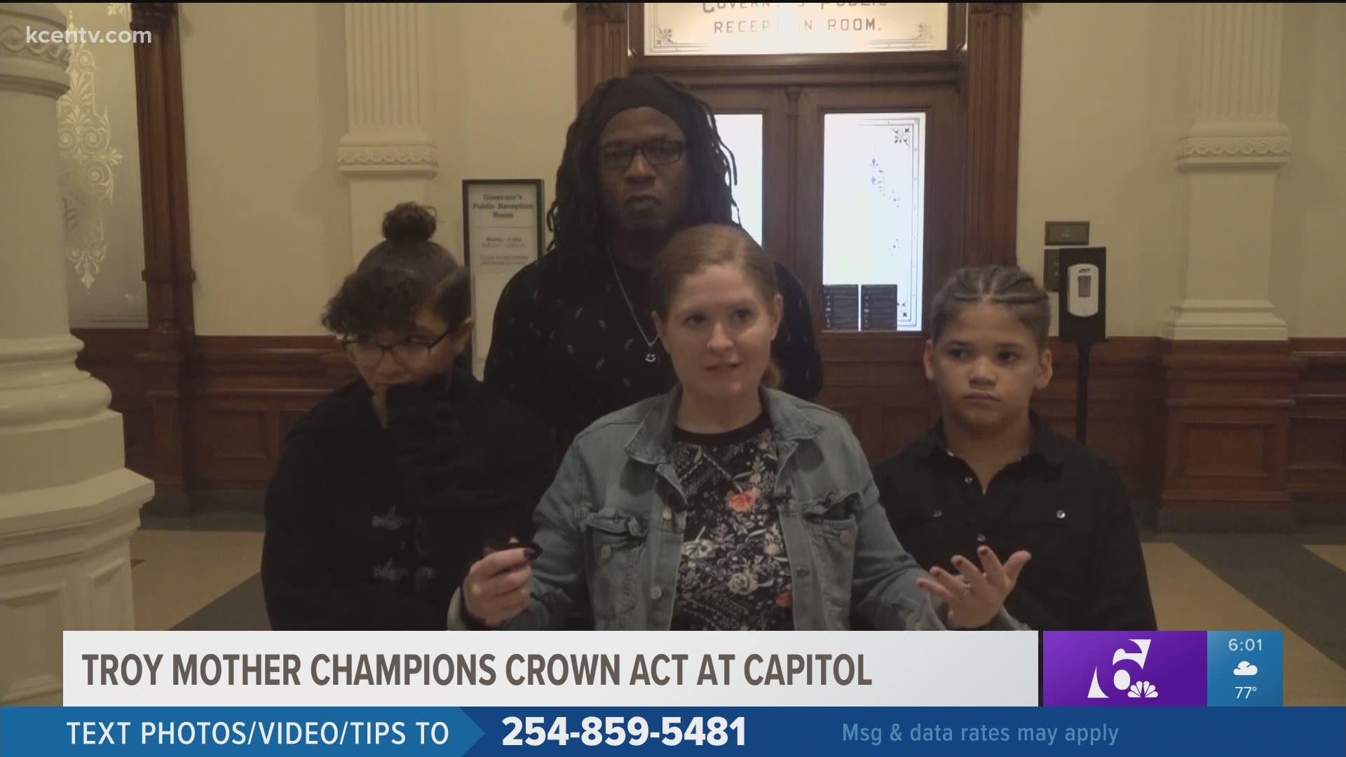 Hope Cozart was in Austin on Tuesday advocating for the Crown Act after her son was put in ISS for days for his hairstyle.