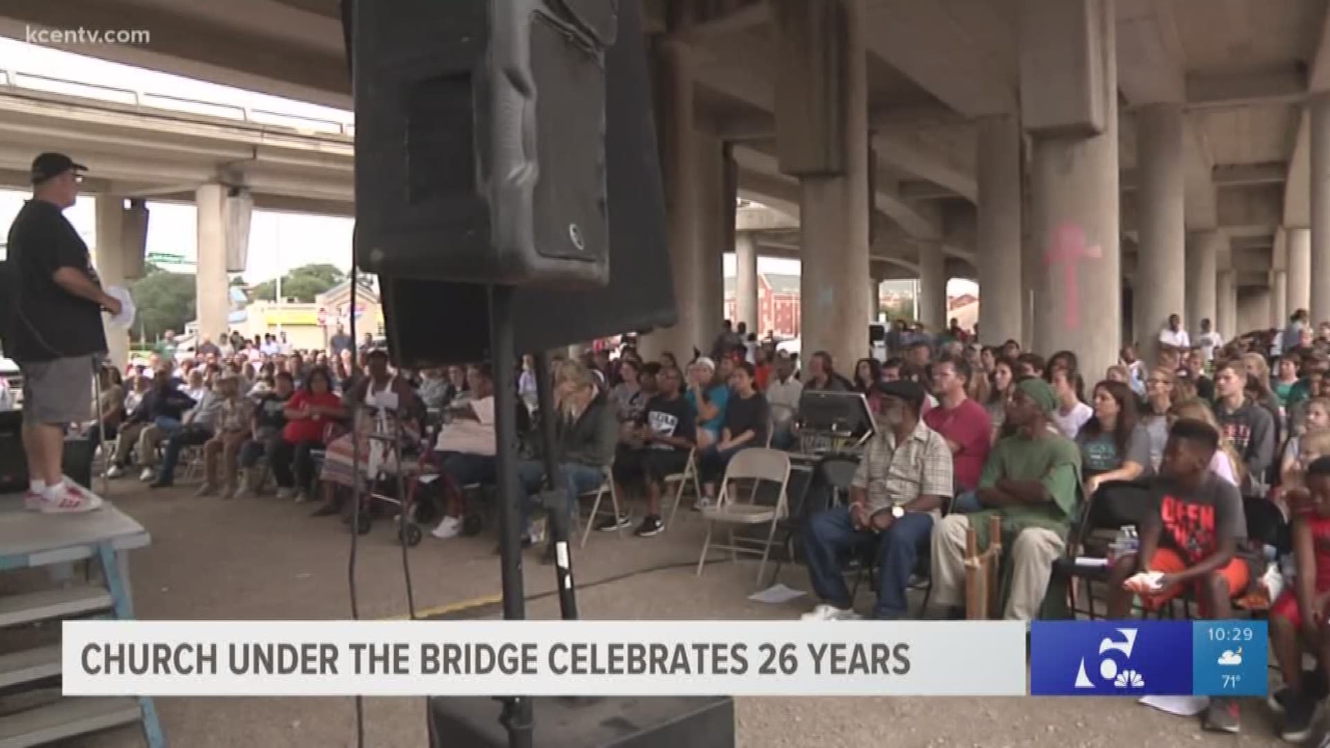 A unique church in Waco has been serving the homeless under the I-35 bridge for 26 years now.