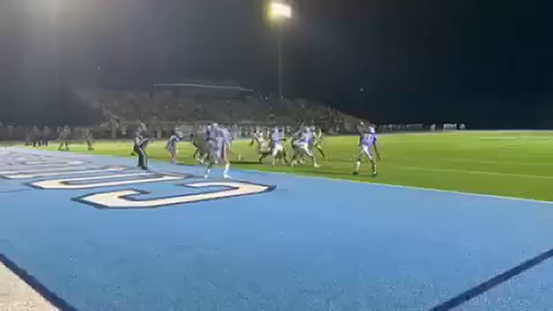 Franklin dives for a touchdown against China Spring
Credit: Ethan Love