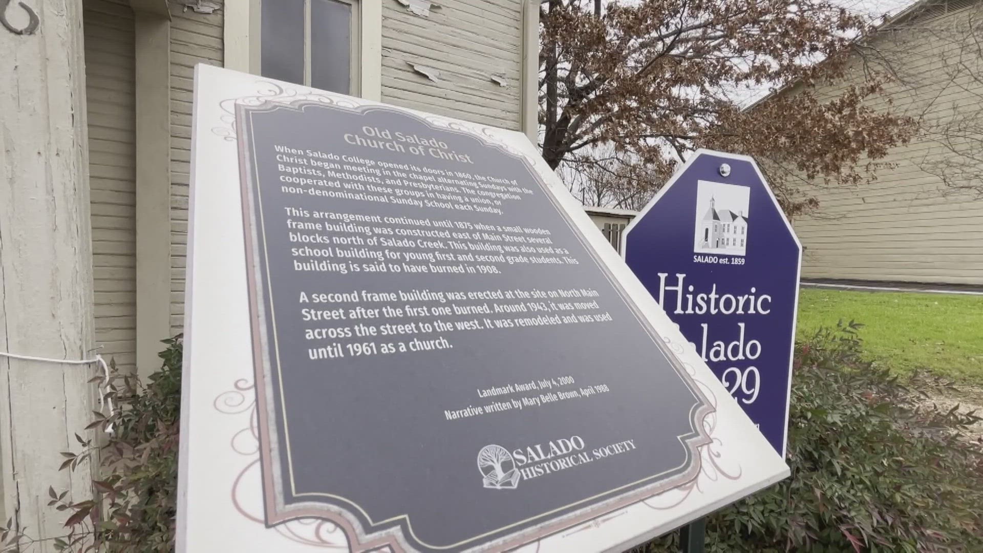 The Salado Historical Society is holding a gala to raise money in order to preserve the Old Place Church that has existed in Salado since 1875.