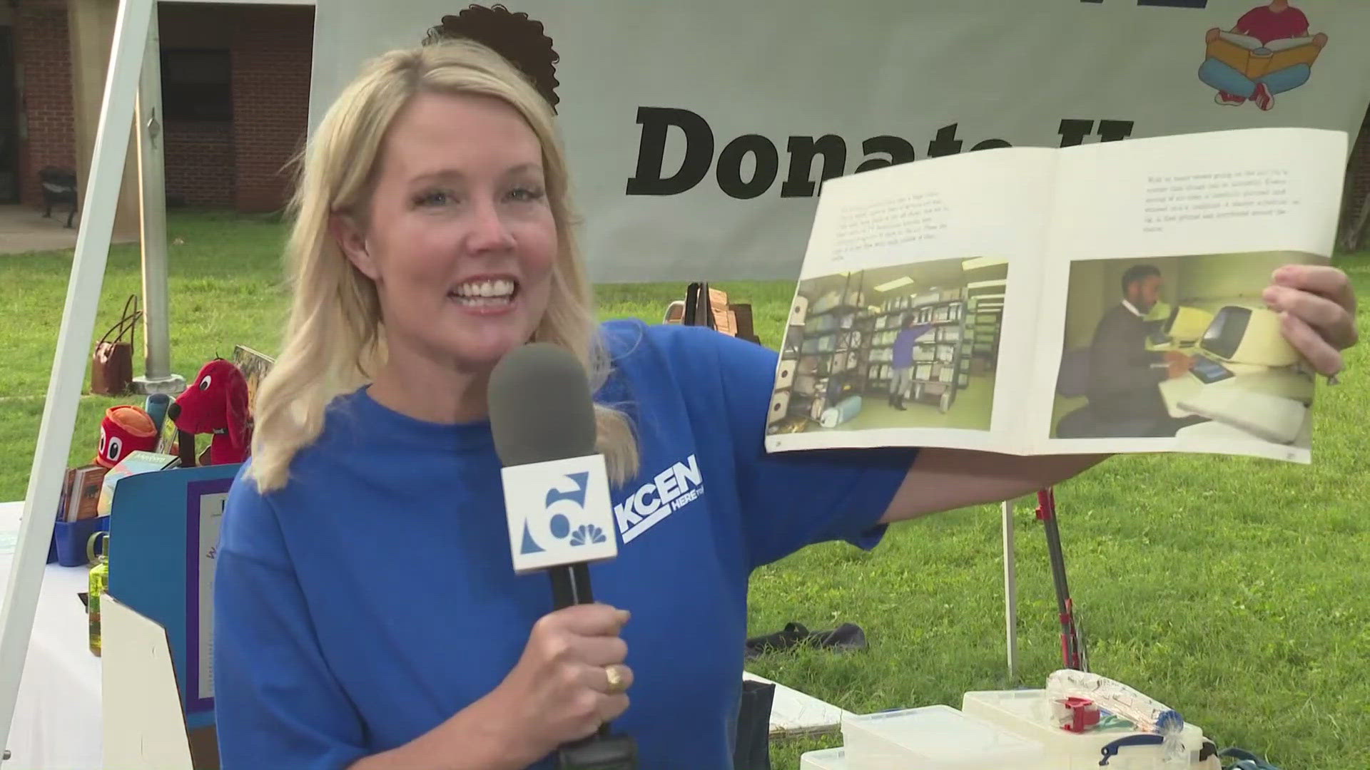 Central Texans donated over 750 books, including one about visiting a news station!