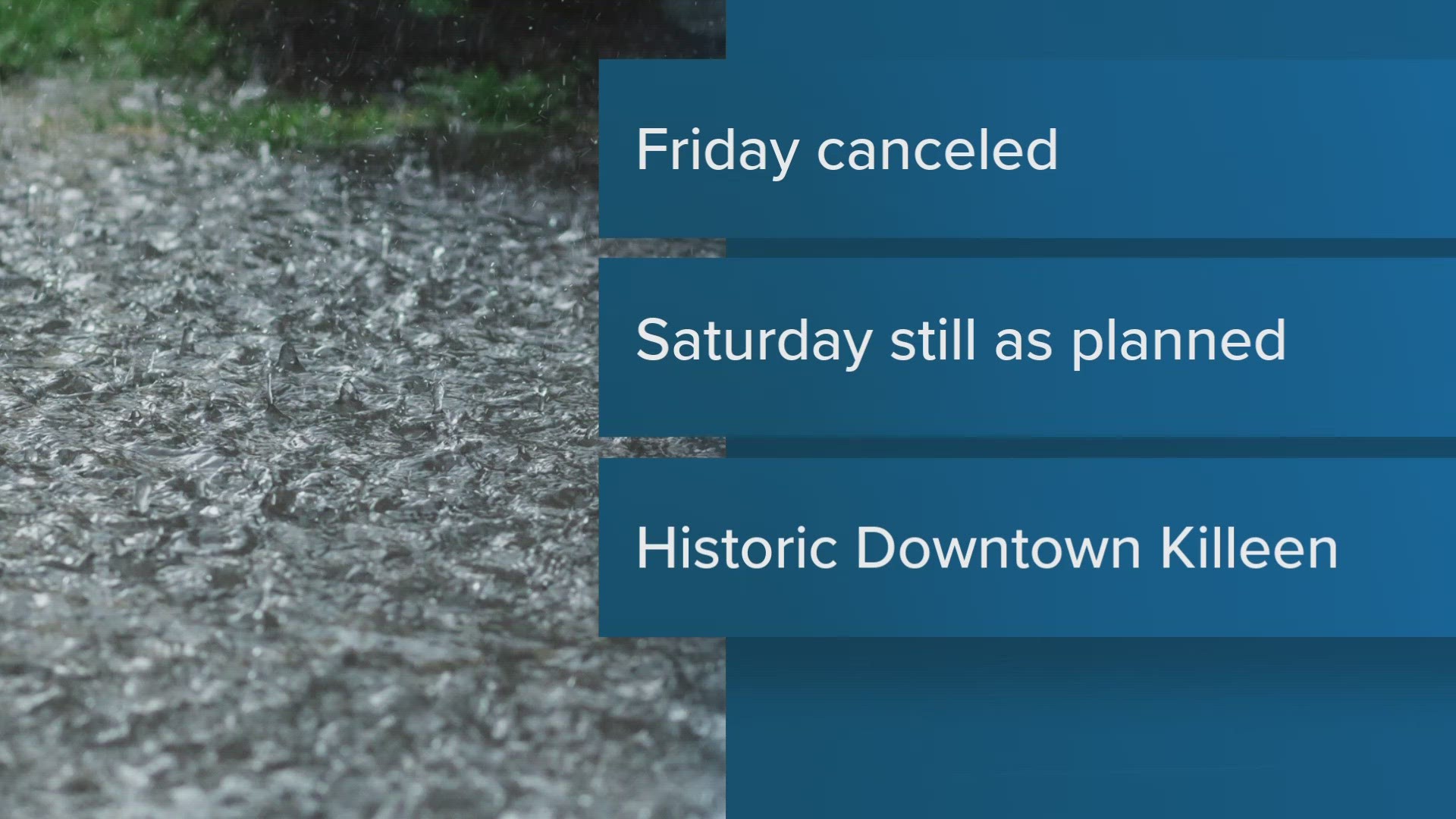 There are currently no plans to change Saturday's festivities.