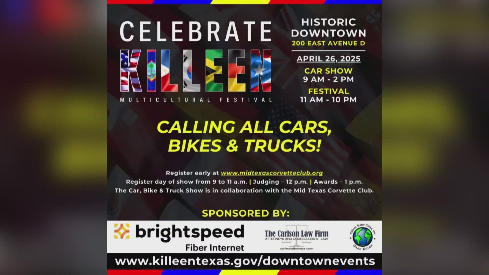 The event will reportedly feature live performances, food trucks, vendors, a car show and more.