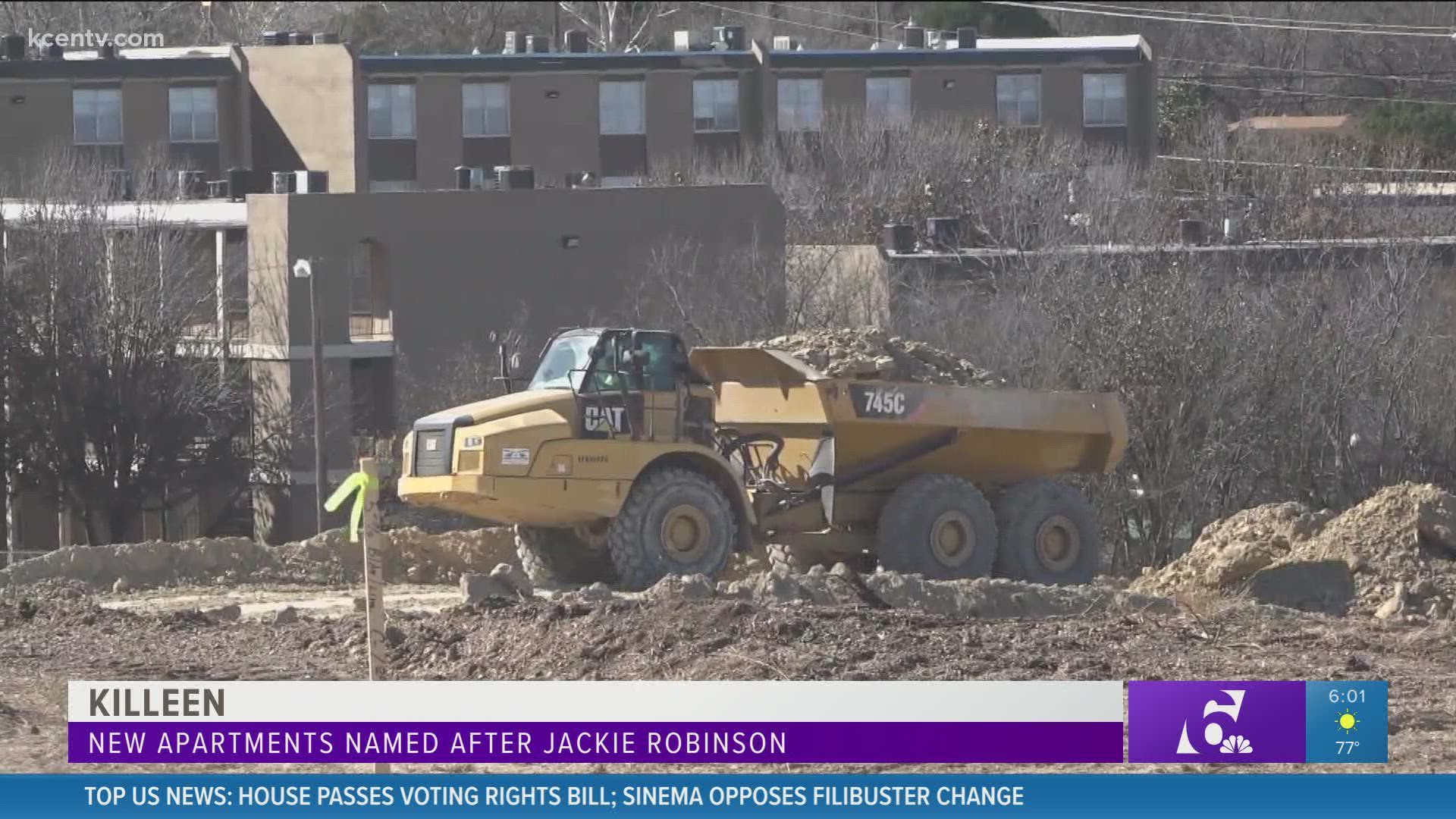 Robinson42 is the name of the new apartments that are being built on the north side of Killeen.