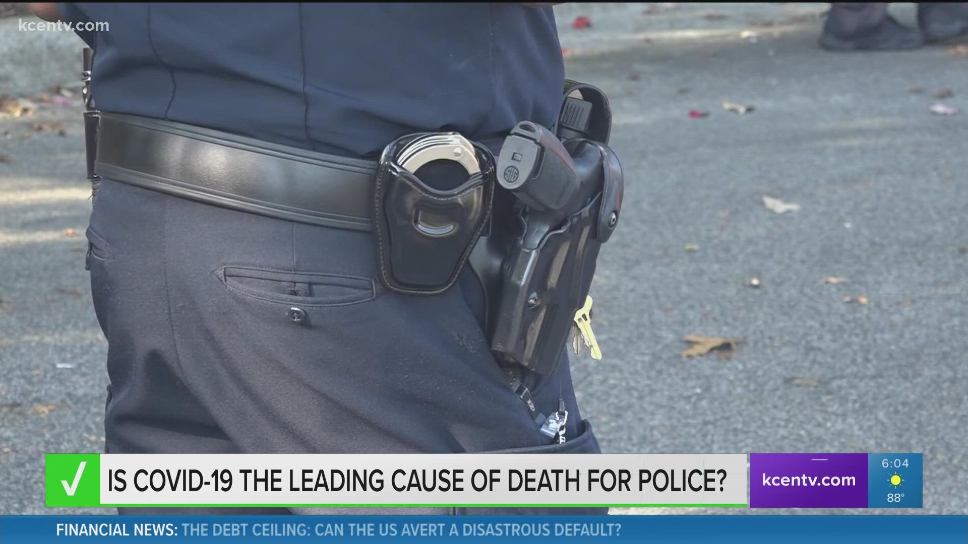 The virus has been the leading cause of death for on-duty law enforcement officers this year.