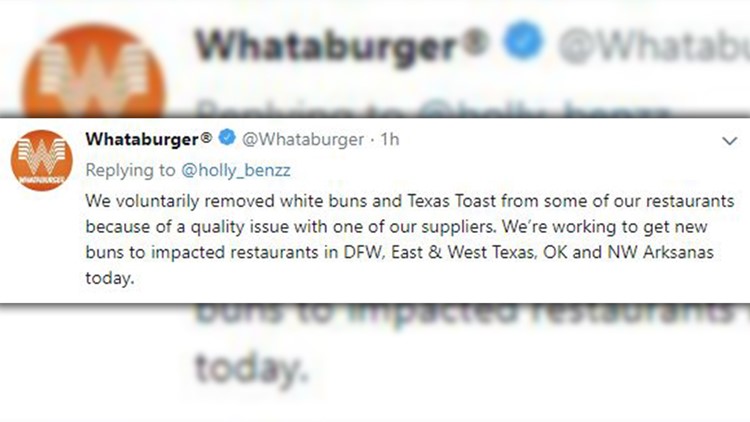 Whataburger pulls white buns, Texas Toast from restaurants citing &#39;quality issue&#39; | 0