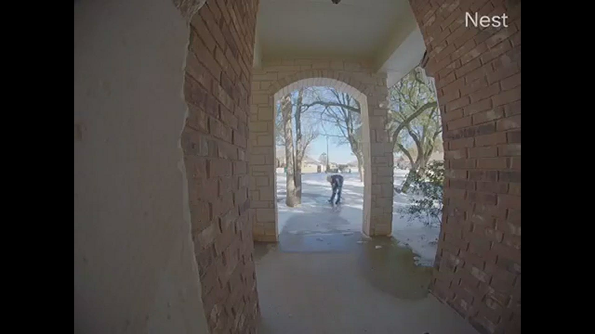"My neighbor came over and shoveled the ice off my walk this afternoon. I saw it later on my door cam," Lynda Weatherby said.