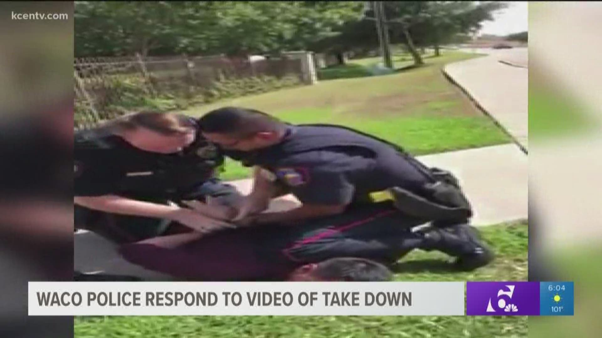 Waco PD is responding to a viral video showing officers taking a man to the ground.