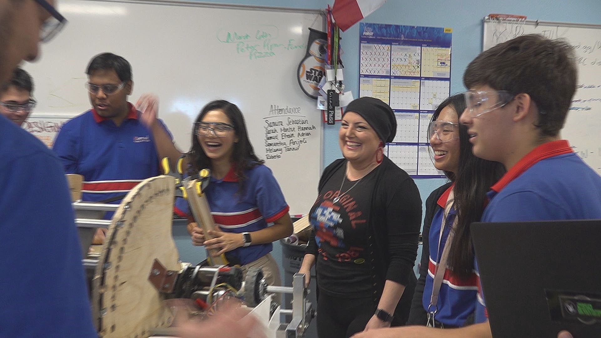 Students at Harmony School of Innovation in Waco organized a dodgeball tournament to raise funds for one of their teachers who is battling breast cancer.